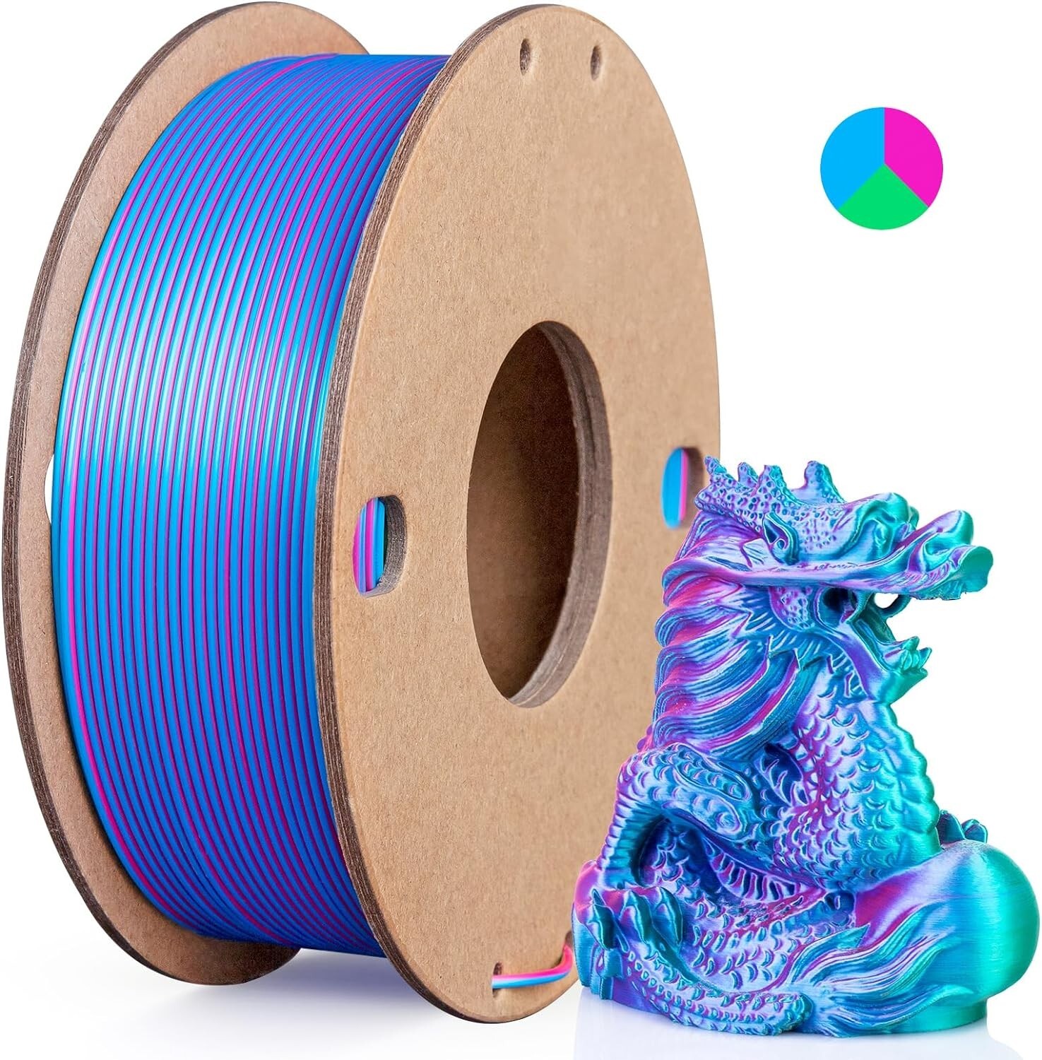 Filamento De Seda Pla Impresora 3D Filamento Pla Seda De Triple Color Filamento