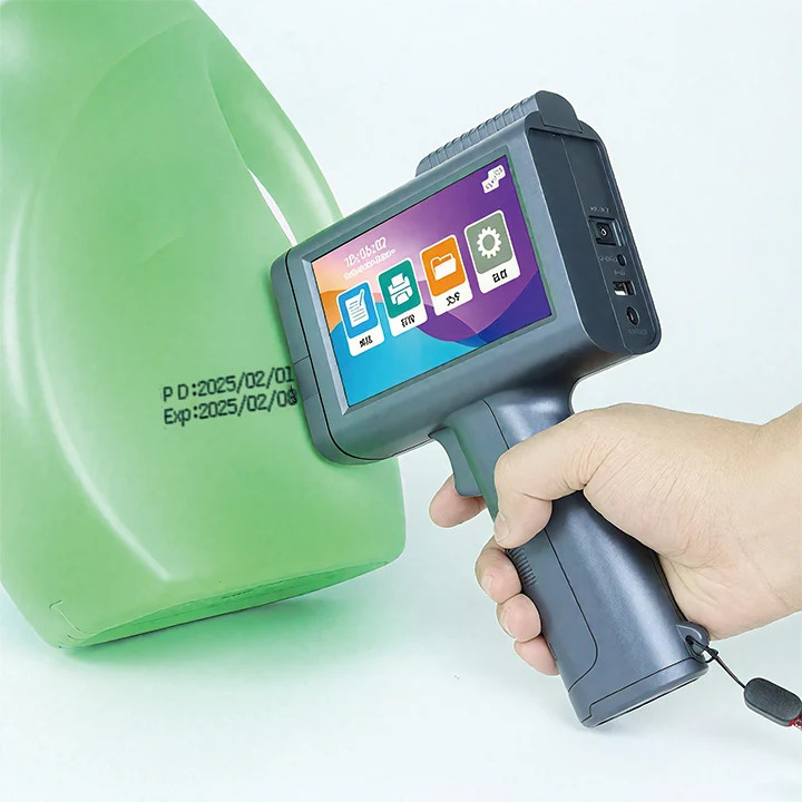 Handheld Inkjet Coder 12.7mm Date Code Lot Number Barcode for Cardboard Carton
