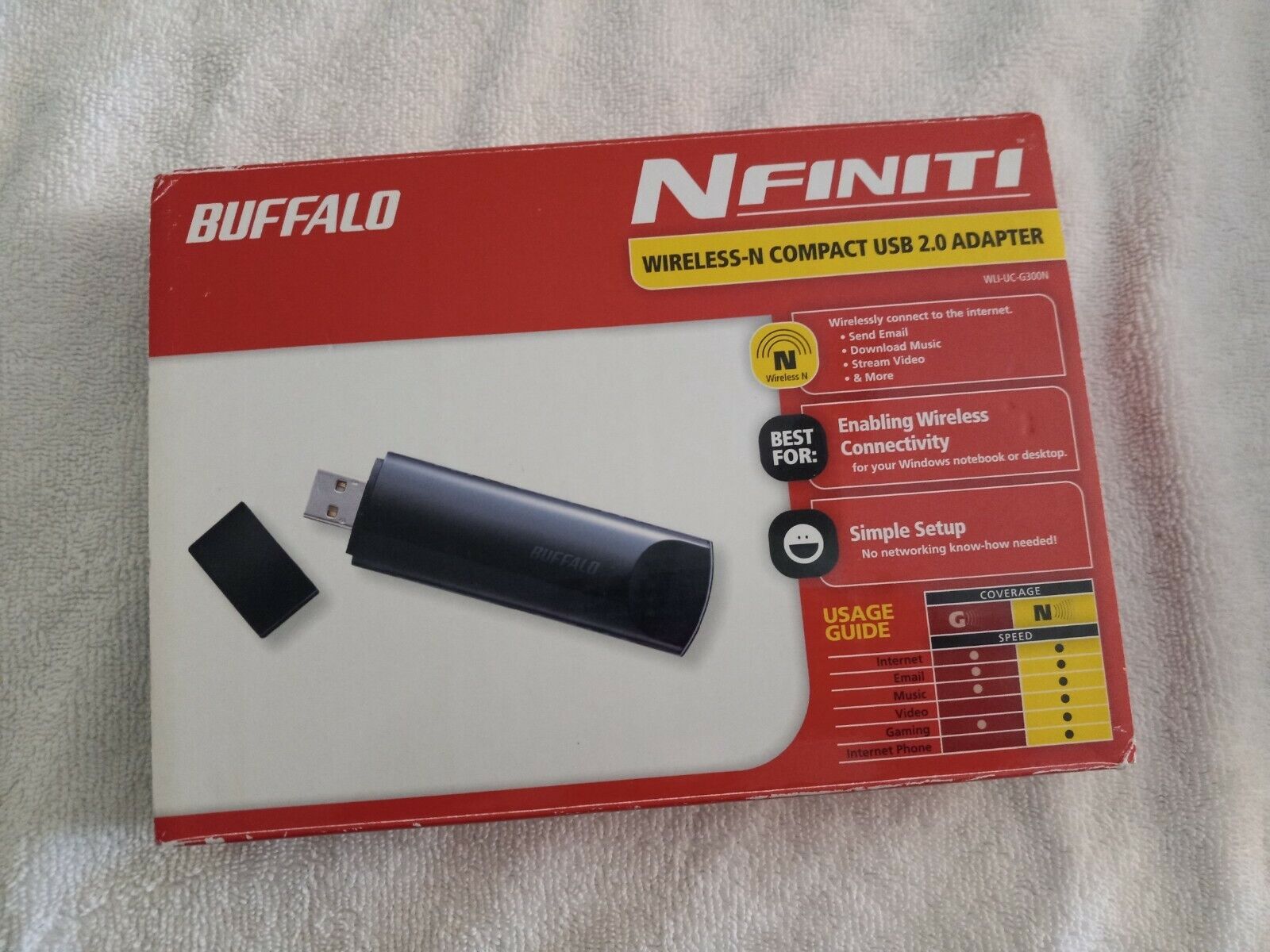 BUFFALO NFINITI, WIRELESS-N COMPACT USB 2.0 ADAPTER 