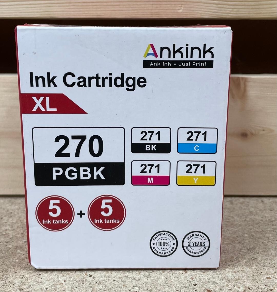 Ankink Compatible Canon Ink Cartridge PGBK 270XL, 10 Ink Tanks