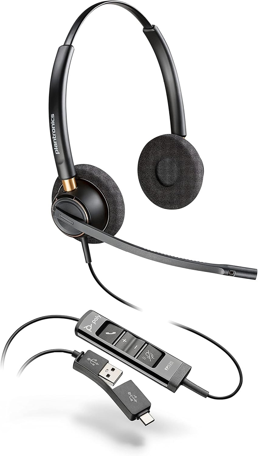 Poly EncorePro 525 USB-A Stereo Headset 783R3AA
