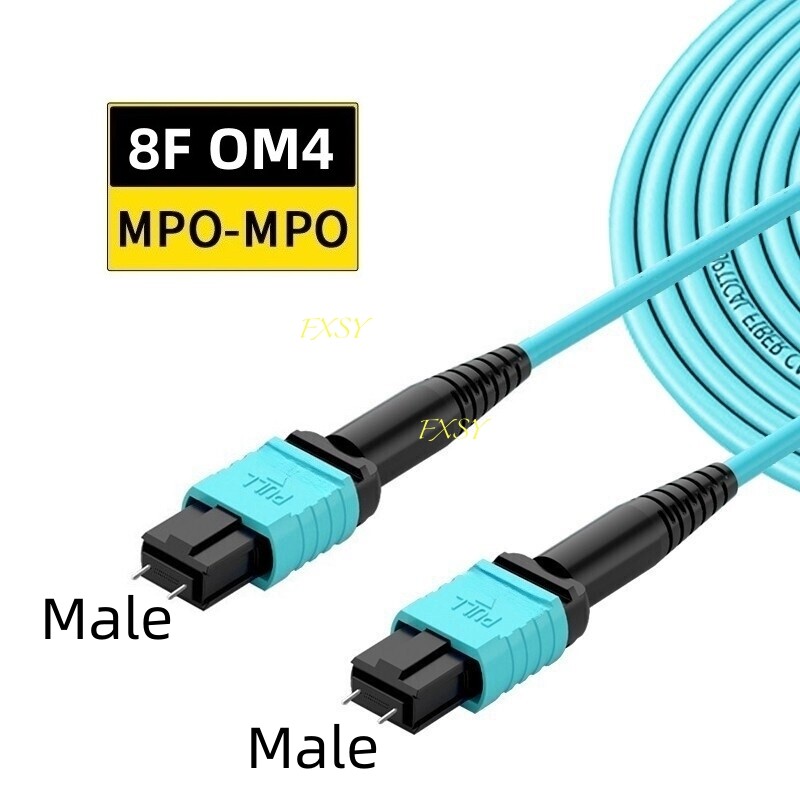 1-30M MPO Male to MPO Male OM4 8|12F Type A Fiber Optical Patch Cord MTP-MTP lot