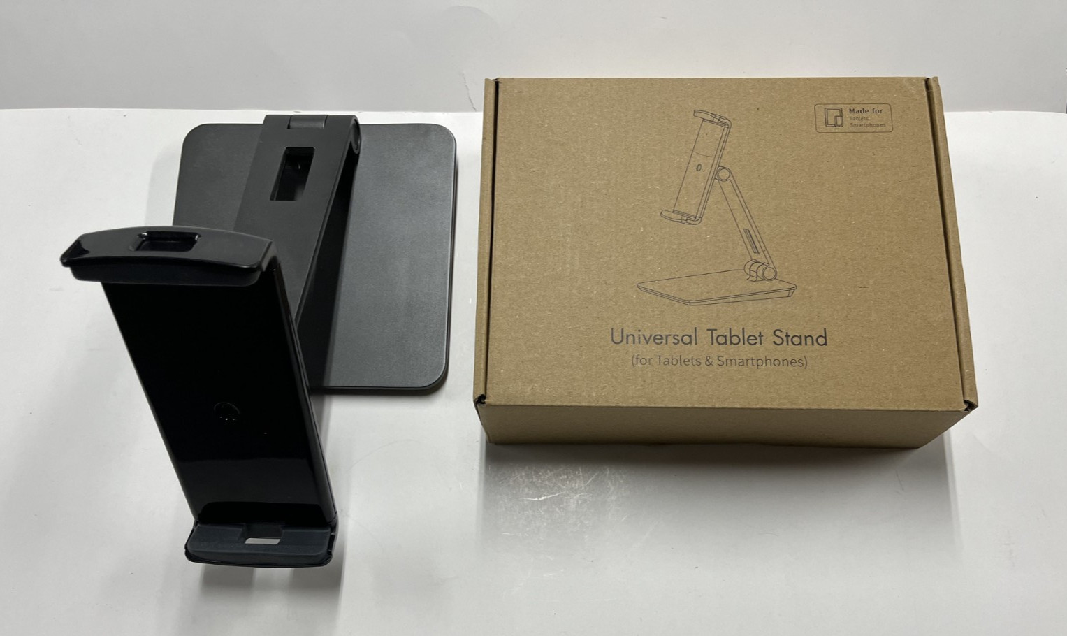iPad Stand, Tablet Stand 360° Swivel, Aluminum Desk Holder 4.7-17", Black