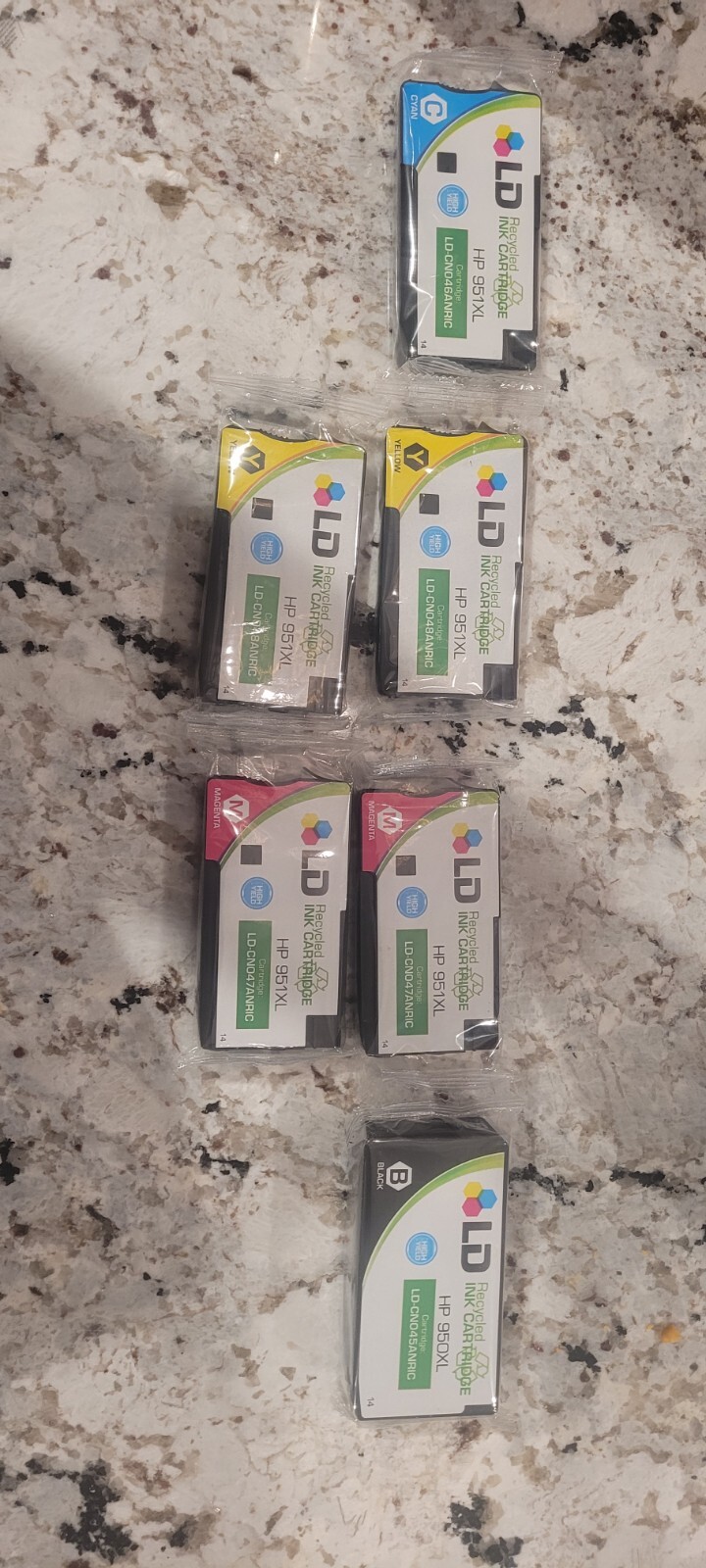 New LD Recycled Ink Cartridges HP950XL -6 PACK READ
