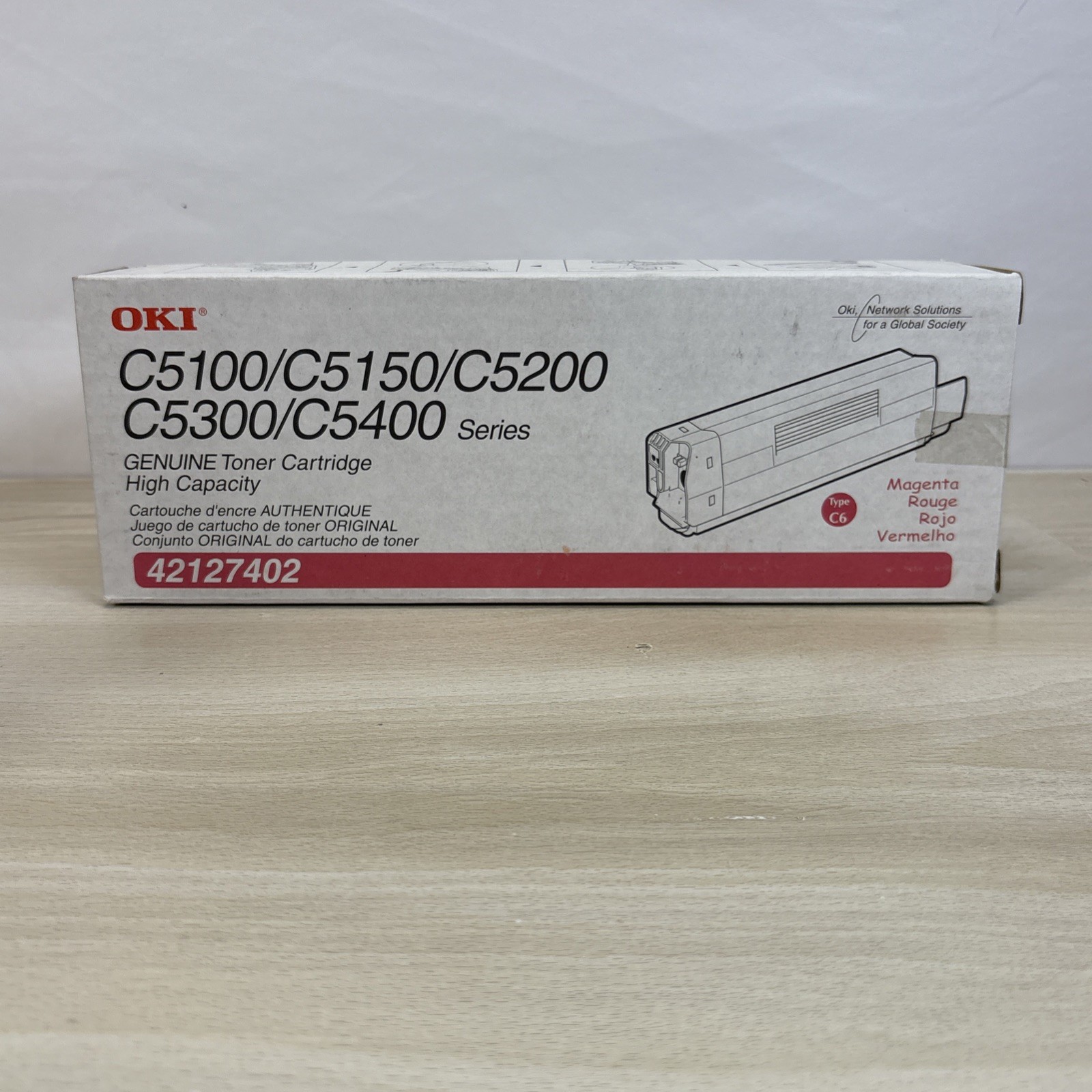 OKI NEW SEALED Genuine 42127402 Magenta High Yield Toner Cartridge