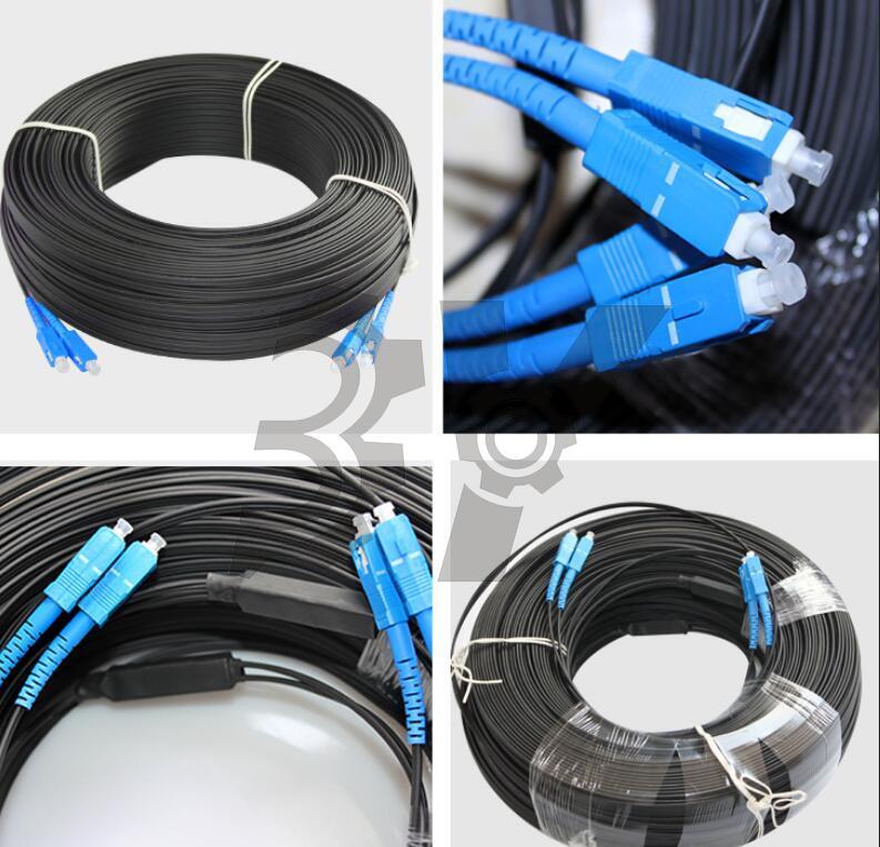 1PC 300M Outdoor SC-SC Duplex FTTH Drop Patch Cord G657 Fiber Optic Cable Jumper