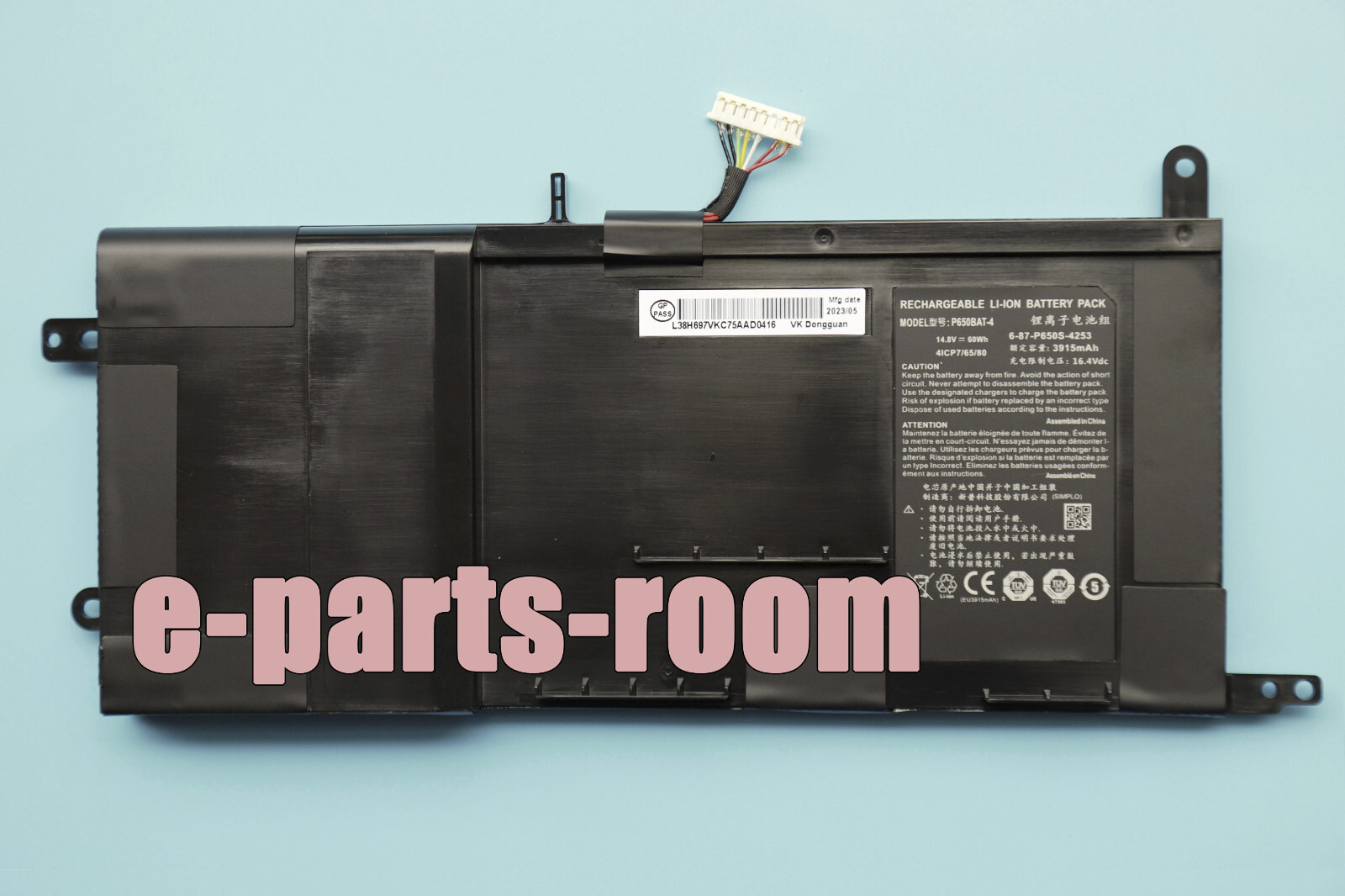 New Genuine P650BAT-4 Battery for Clevo P650SA P650SE P651SG Sager NP8650 NP8651