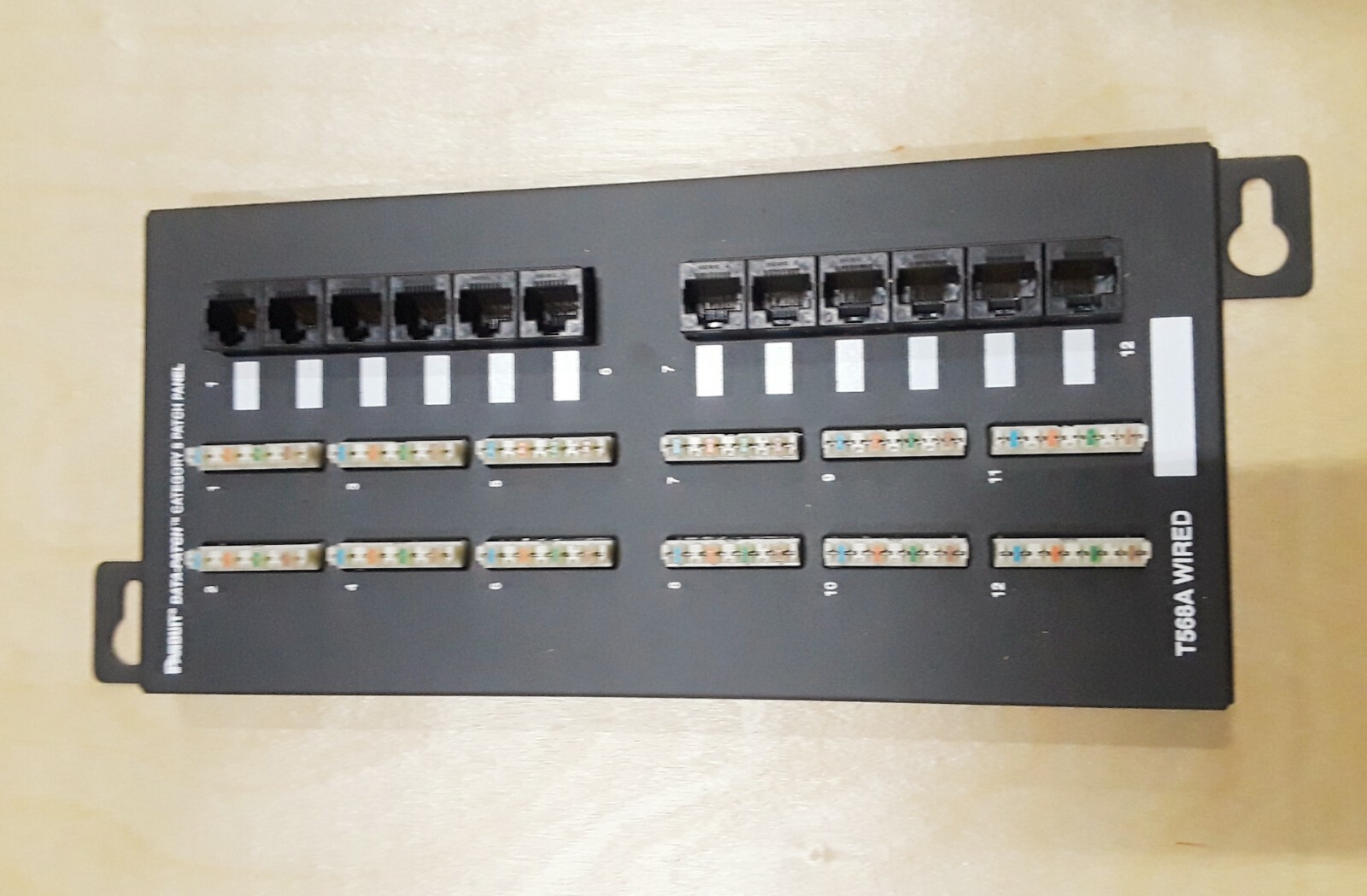 Panduit Data Patch 110 Style 12 Port Network Cable Management System NEW