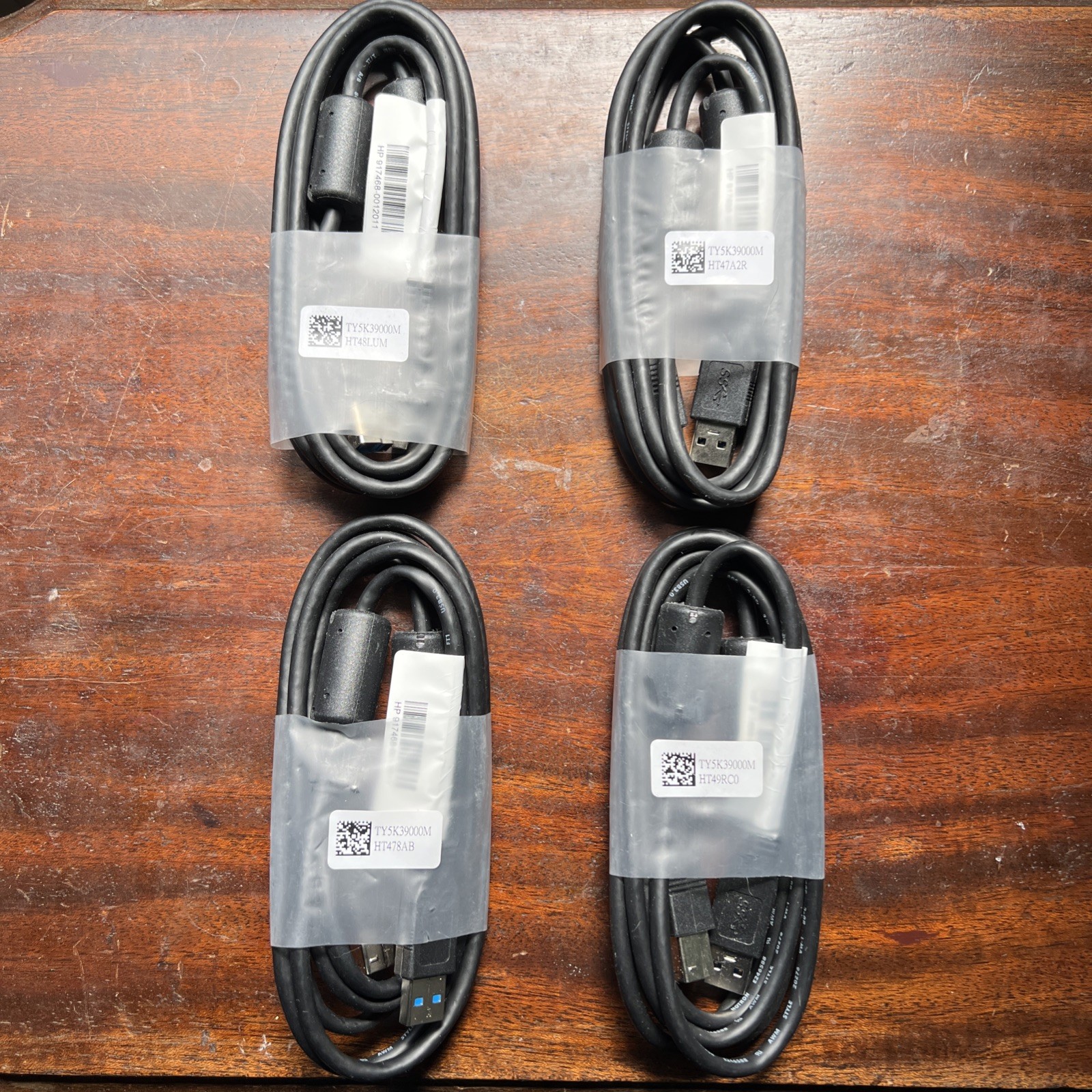 4 NEW HP 6ft SuperSpeed USB 3.0 A to B Cable TY5K39000M USB 3 Fast Cable Black