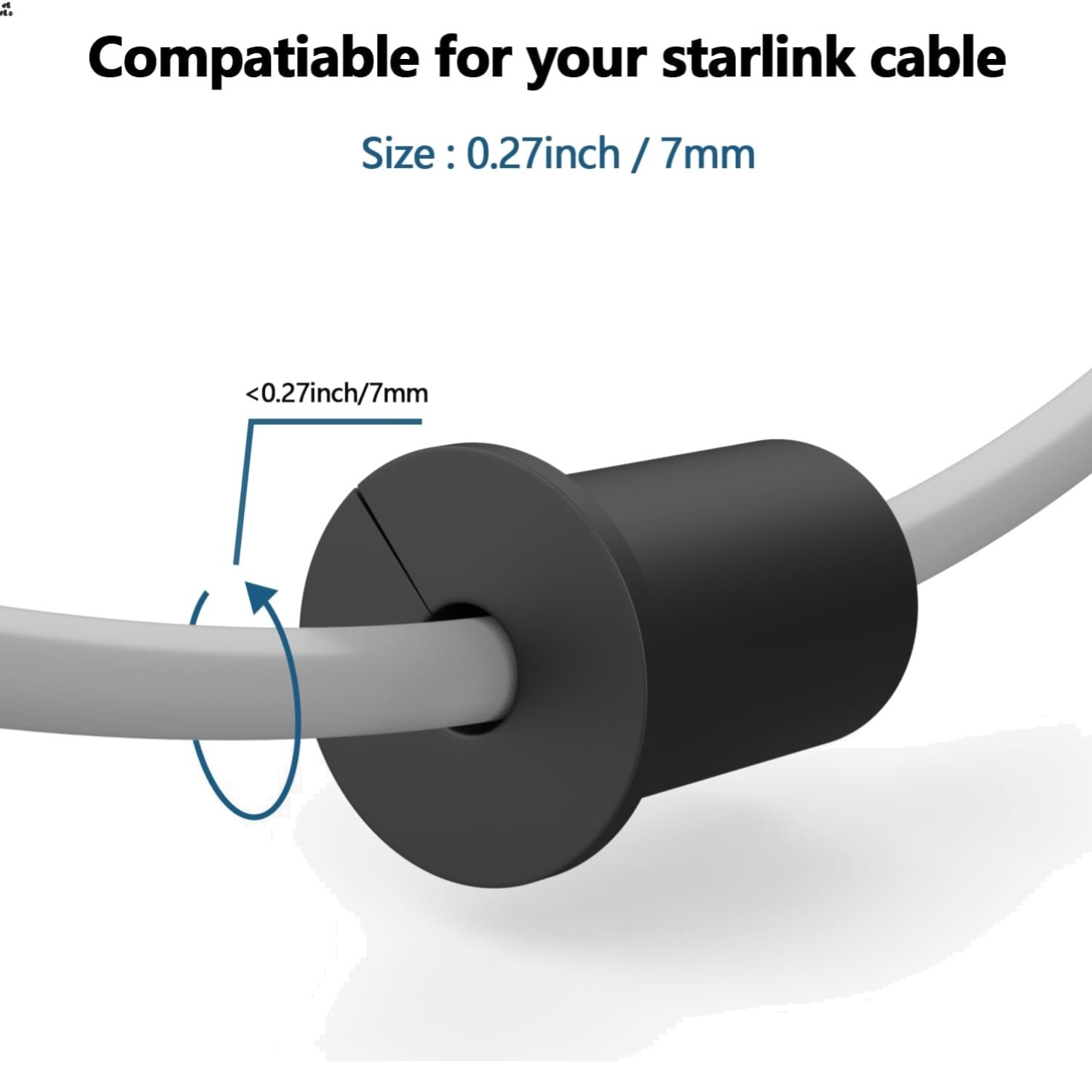 4PCS 3/4 inch starlink Wall Cable Pass Through Bushing Grommets Accessories f...