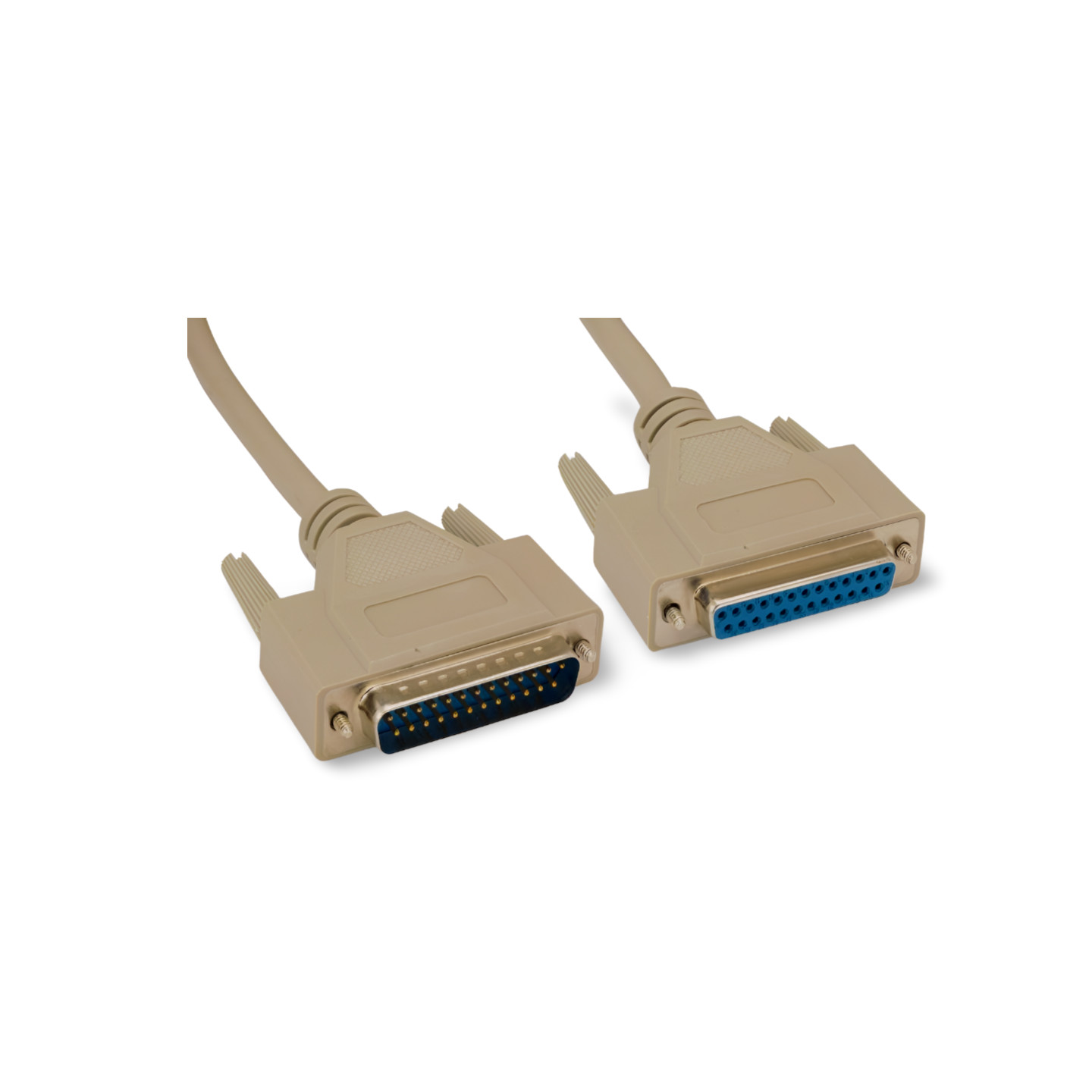 6ft DB25 Male to DB25 Female Cable Beige Extension - Beige