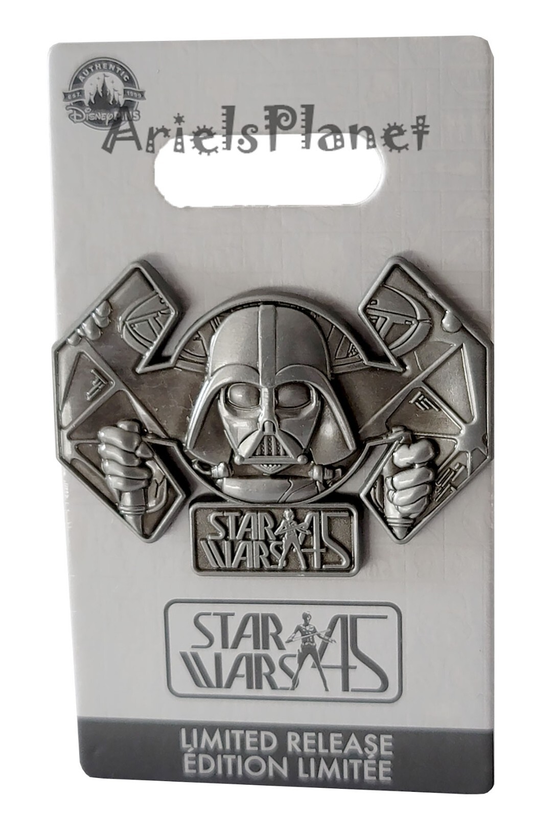 Disney Parks Star Wars 45th Anniversary Darth Vader Tie Fighter Limited Pin