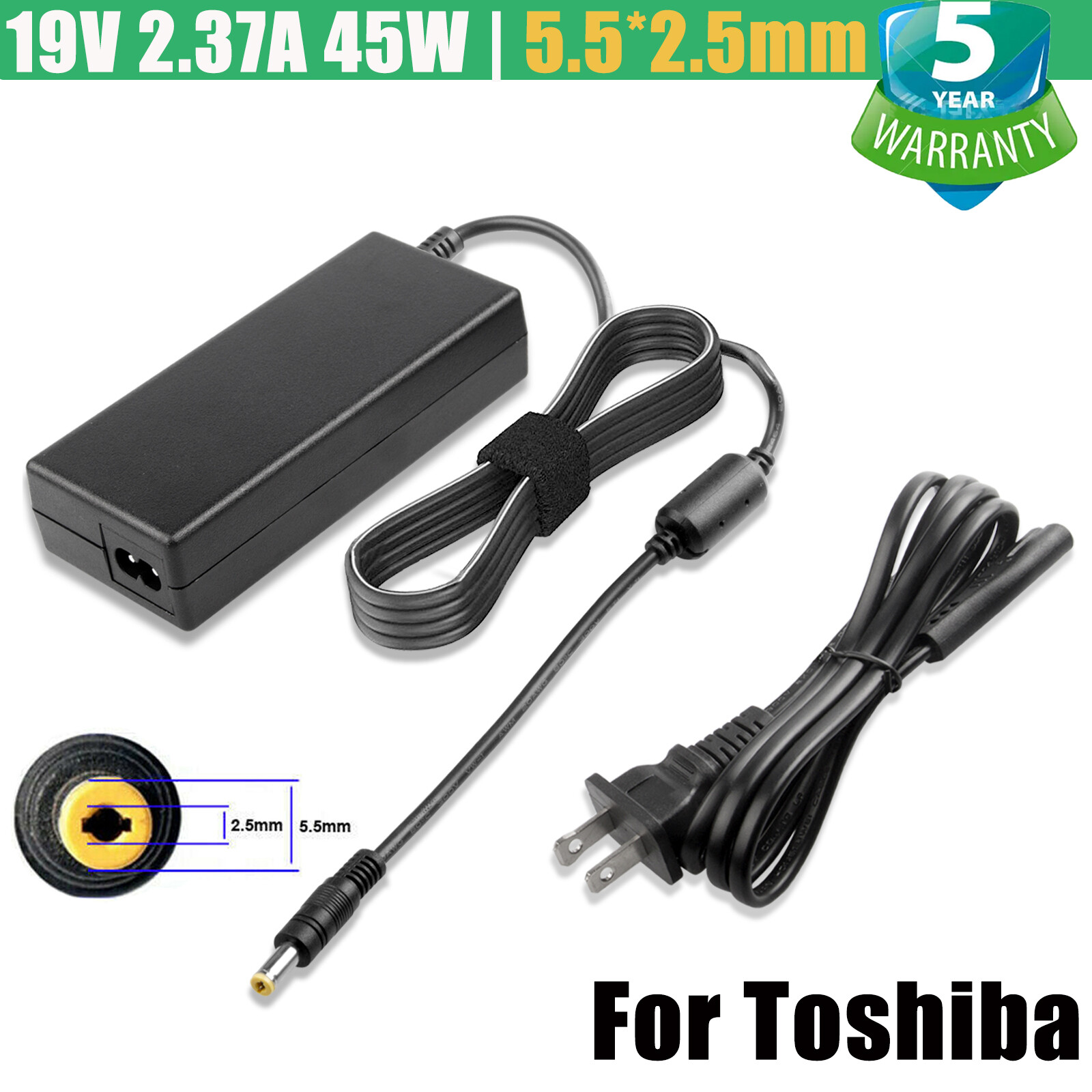 AC Adapter Laptop Charger For Toshiba Satellite L650 L655 L750 L755 L855 L955