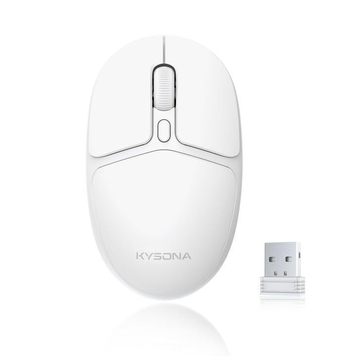 Raton Inalambrico Recargable Para Laptop Computadora Bluetooth y USB [Blanco]