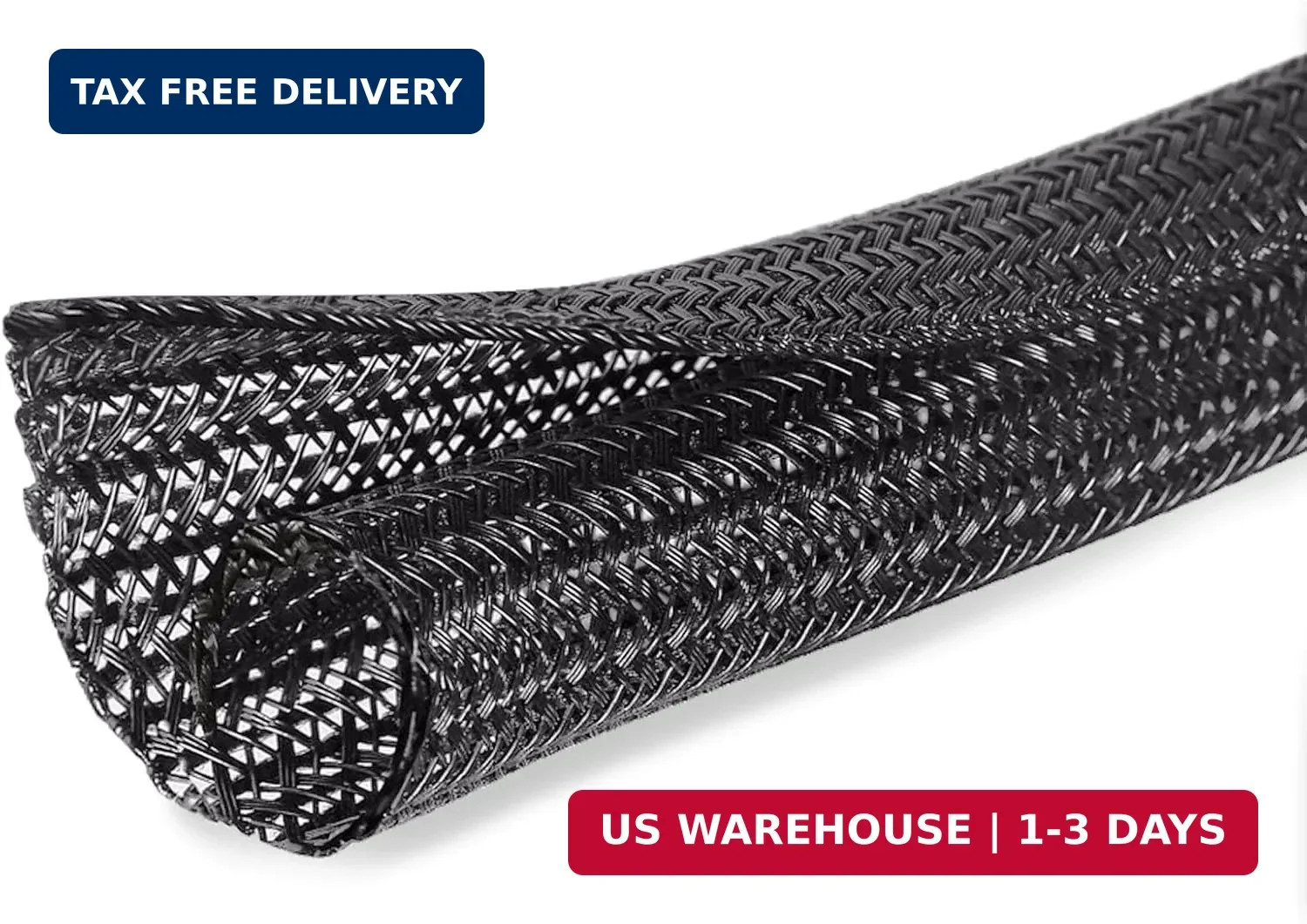 10ft - 1/4 inch Cord Protector Cable Sleeve Split Wire Loom Tubing for Power Cor