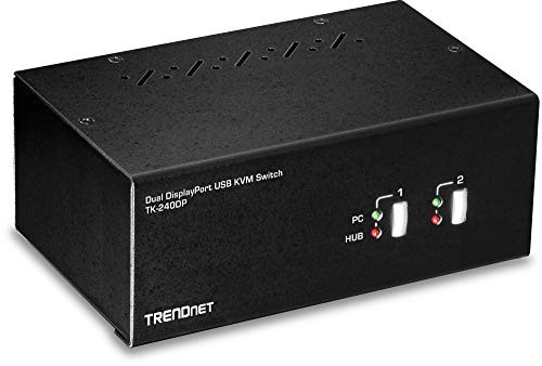 TRENDnet 2-Port Dual Monitor DisplayPort KVM Switch (tk-240dp) (tk240dp)