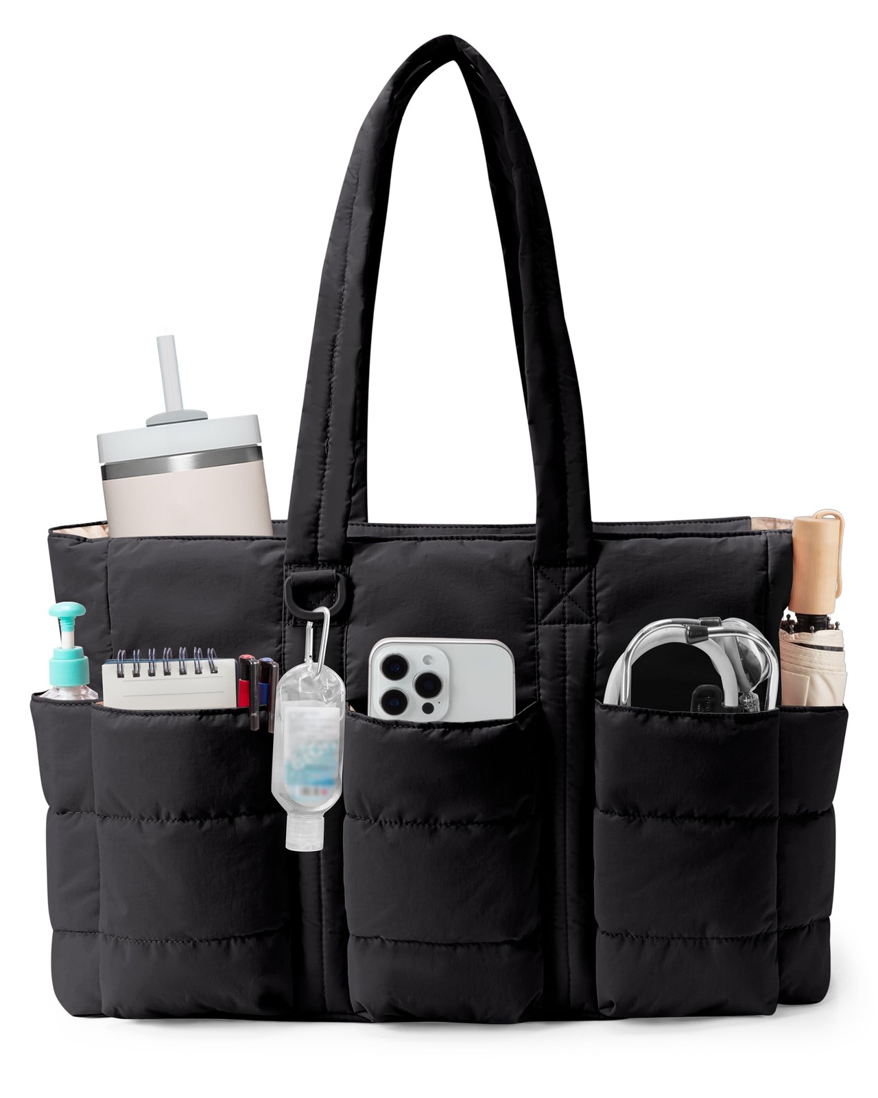 Puffer Nurse Tote Bag Lightweight Quilted Clinical MultiPocket Women Work Bag