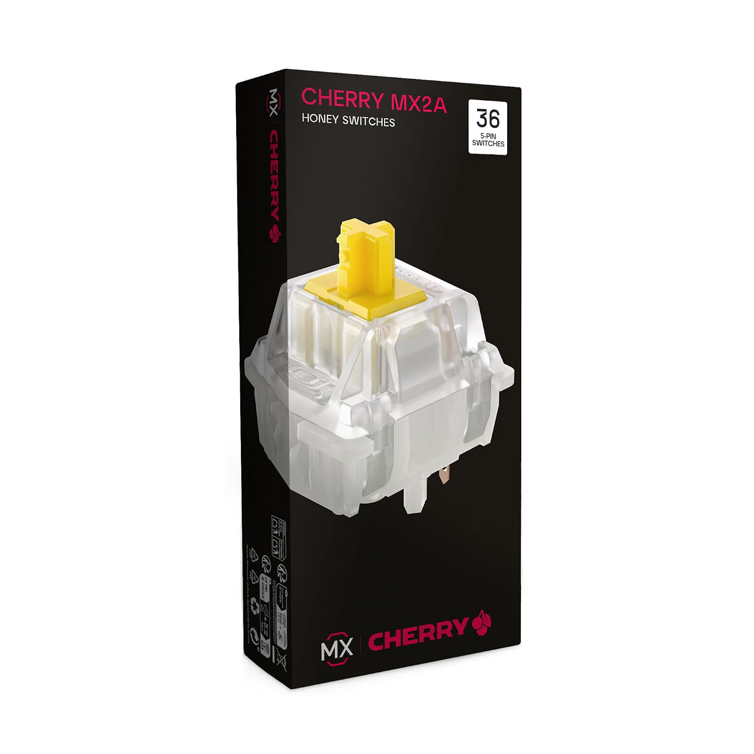 CHERRY MX2A RGB Honey Switch Kit, 36 Mechanical Keyboard Switches, for DIY, Hot
