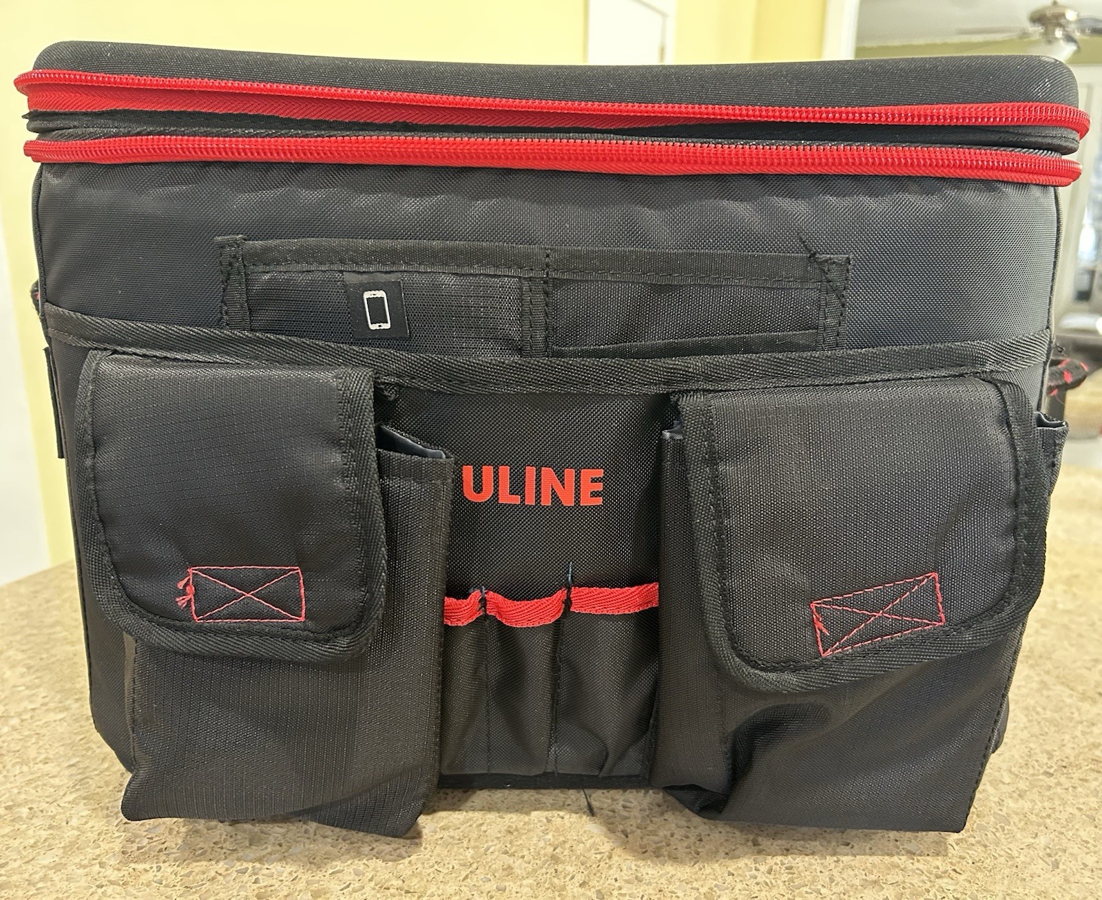 ULINE Mobile Desk File Organizer HardCase Carrying Bag 17x13x14