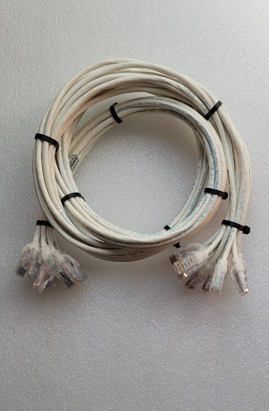 10-Legrand  MC605-9 Clarity CAT6 Ethernet Cable Modular Patch Cord, 5 ft, White