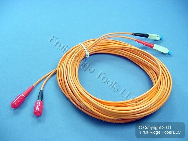 10M Leviton Fiber Optic Multi-Mode Duplex Patch Cable Cord ST SC 62mic CTD62-10M