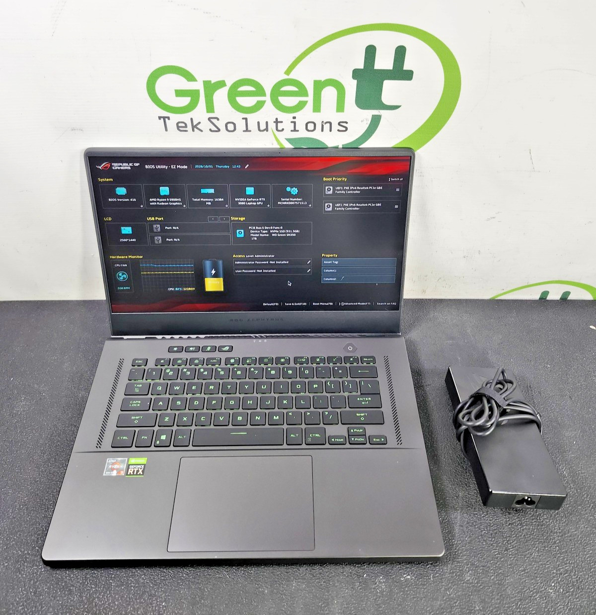 Asus ROG Zephyrus G15 GA503Q 15.6" Ryzen 9 5900HS 16GB 1TB RTX 3080 Laptop