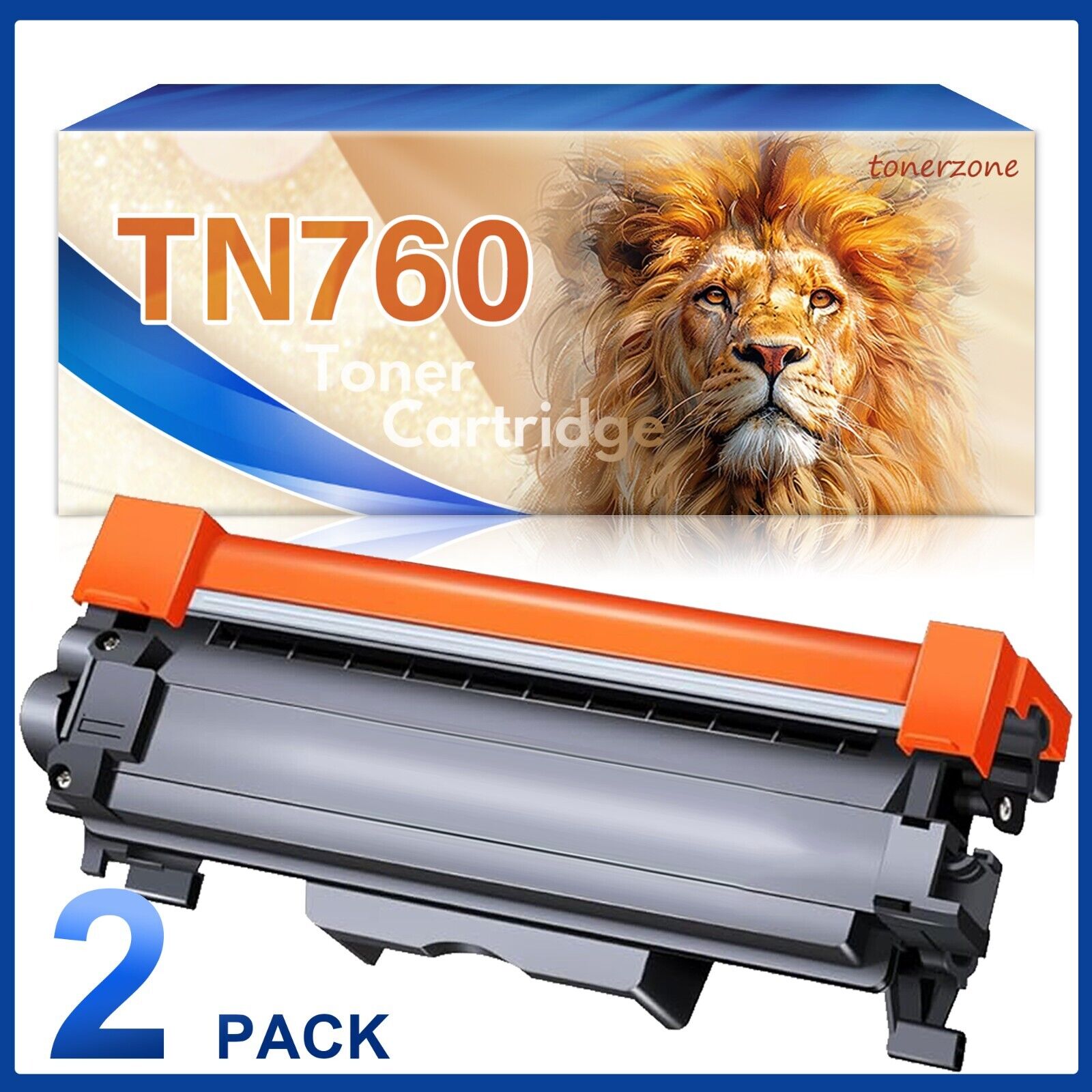 TN760 2Black Toner Cartridge Replacement for Brother  MFC-L2710DW  Printer