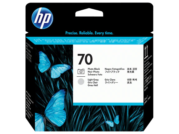 HP 70 Photo Black and Light Gray DesignJet Printhead, C9407A