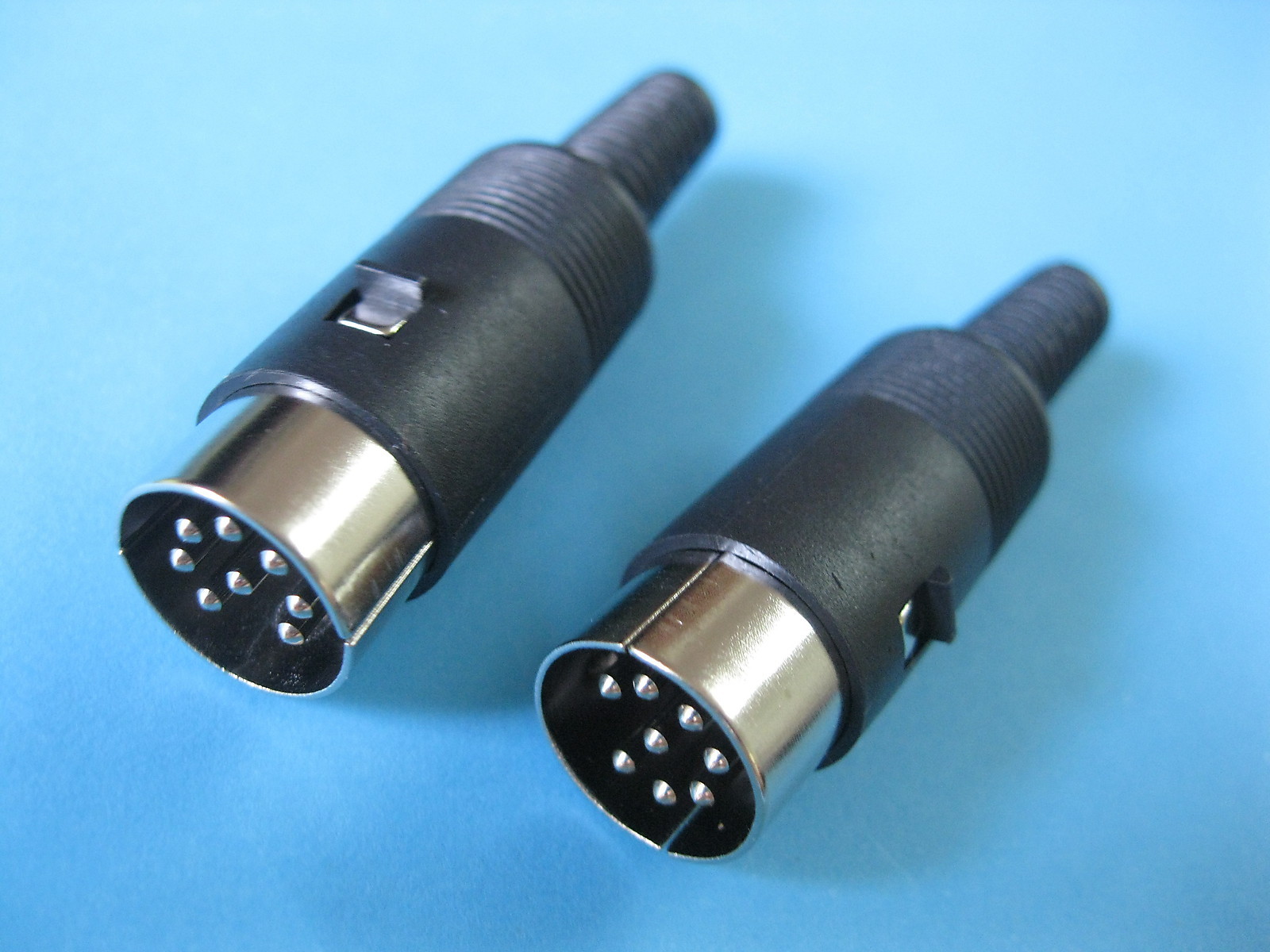 10 pcs Standard DIN Plug 8 Pin Male Connector with Plastic Handle New