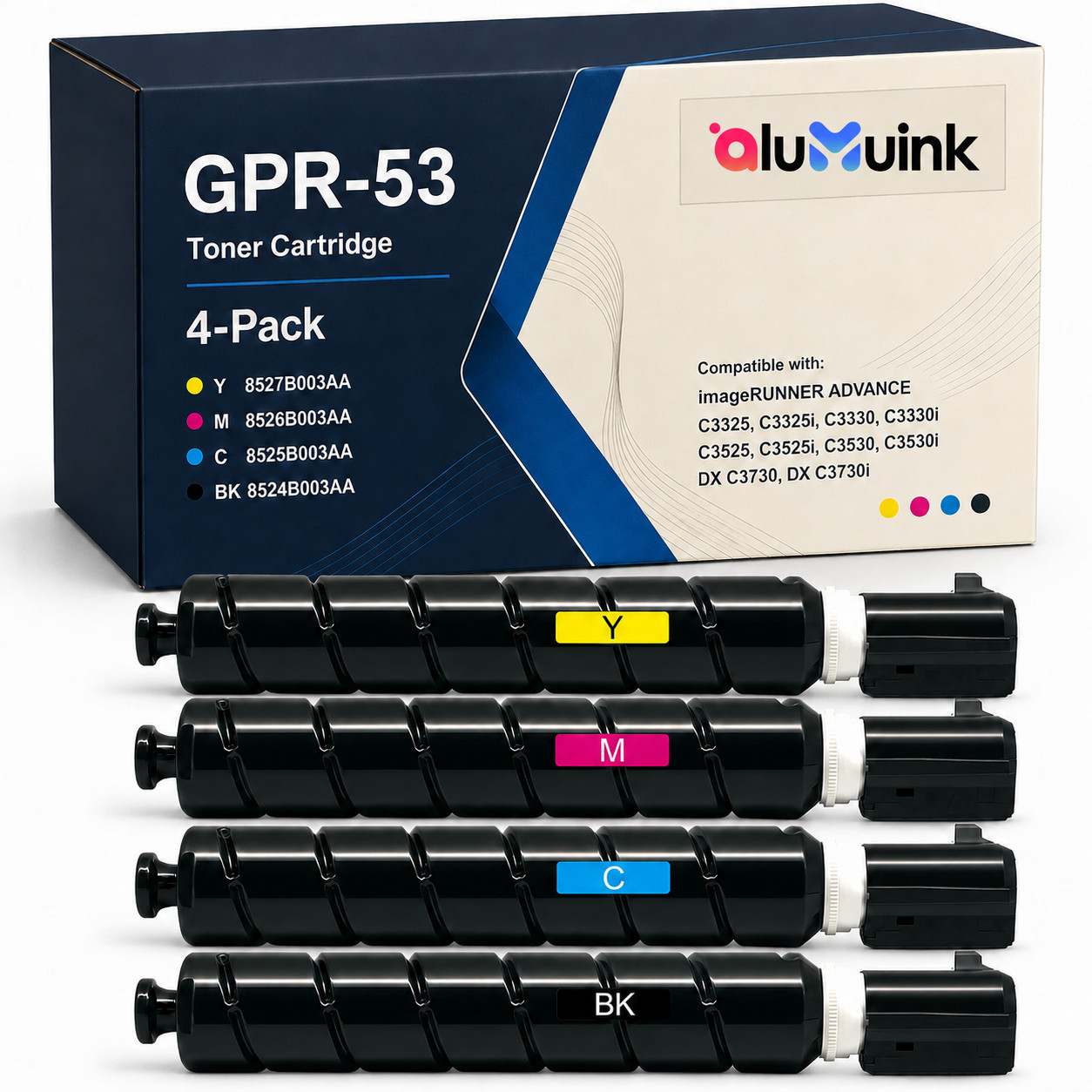 GPR-53 Toner Cartridge High Yield Replacement for C3325i C3330i C3525i C/B/M/Y