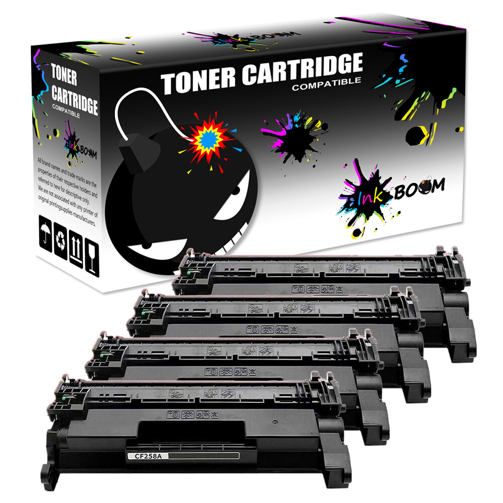 4BK Toner Cartridge replace for HP CF258A NO-CHIP LaserJet M404dw MFP M428dw