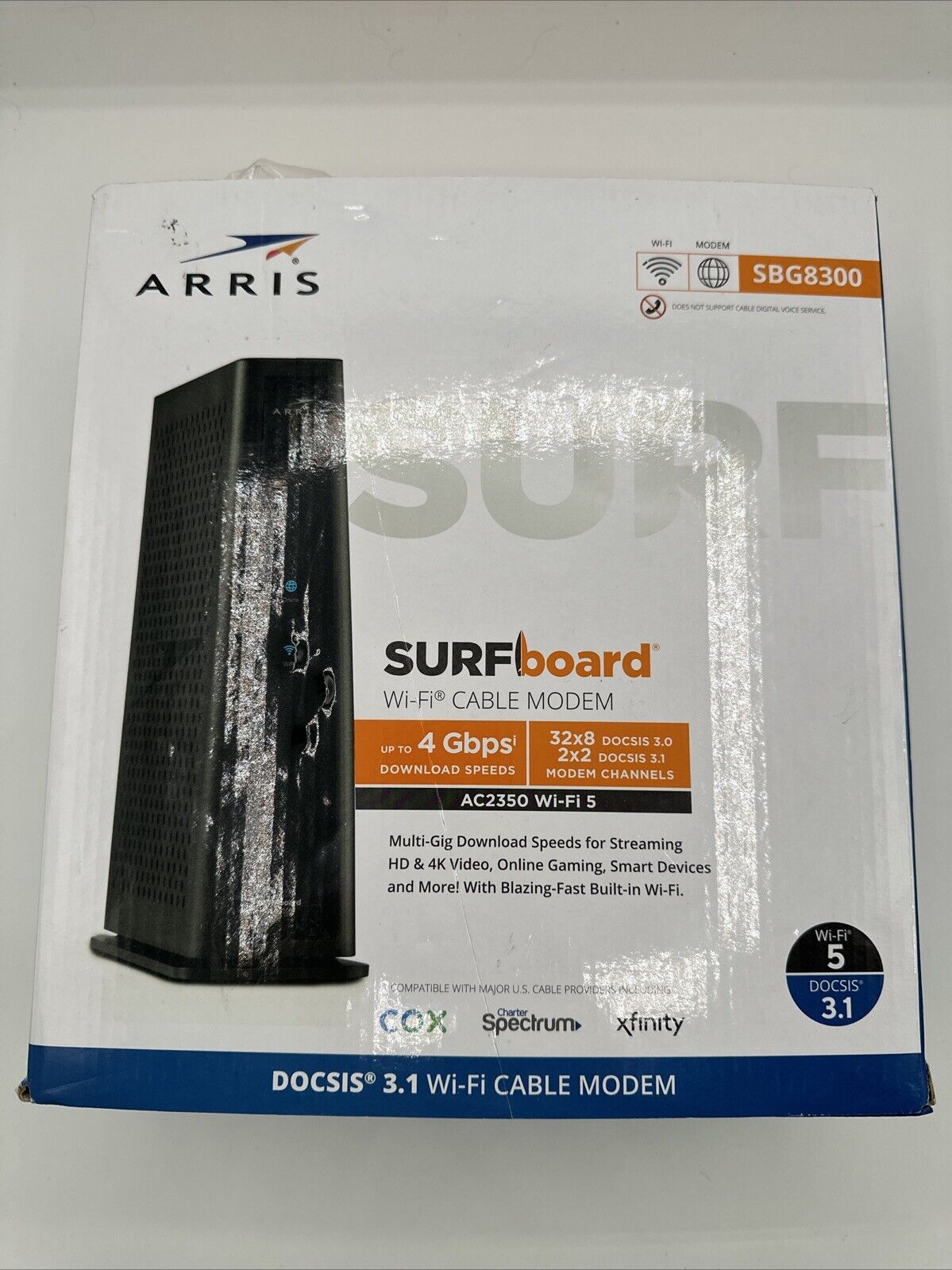 Arris SURFboard SBG8300 DOCSIS 3.1 Cable Modem & Wi-Fi Router