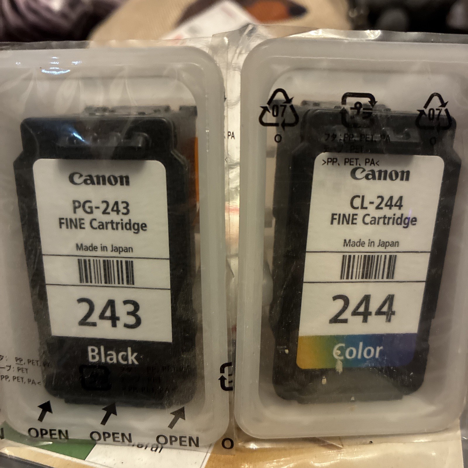 Genuine Canon PG-243 Black Ink Cartridge CL-244 Color Ink Cartridge Bulk PACK