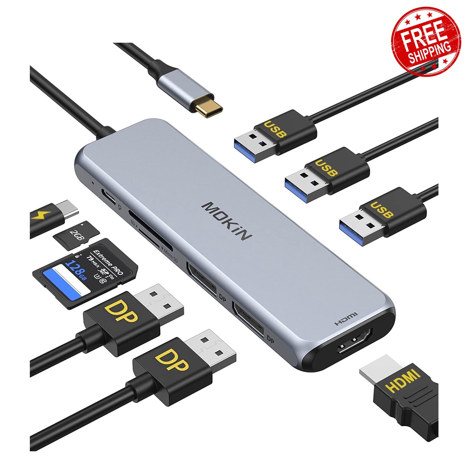MOKiN USB C Hub 9-in-1 DP
