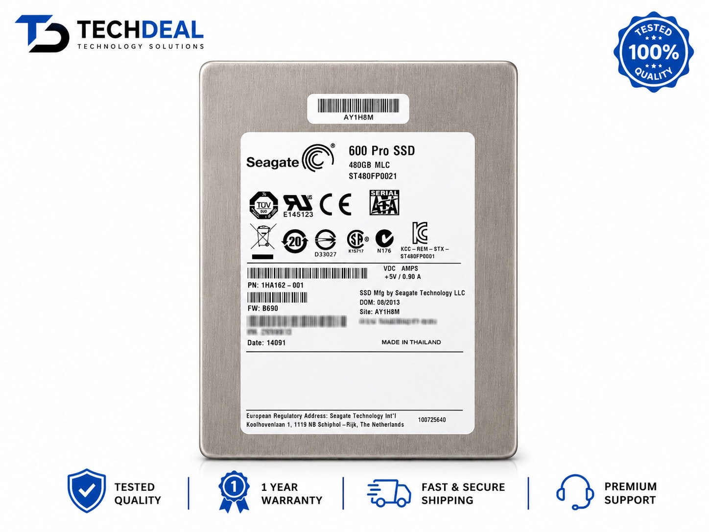 Seagate 600 Pro ST480FP0021 480GB MLC 2.5" SATA III 6Gb/s Enterprise SSD