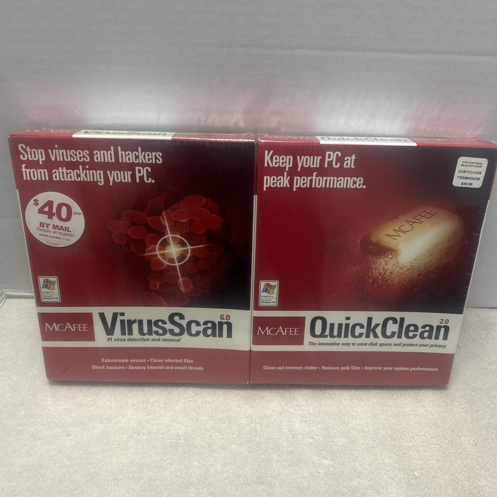 Mcafee Virus Scan Professional 6.0 2001  And Quick clean 2.0 Vintage New Sealed