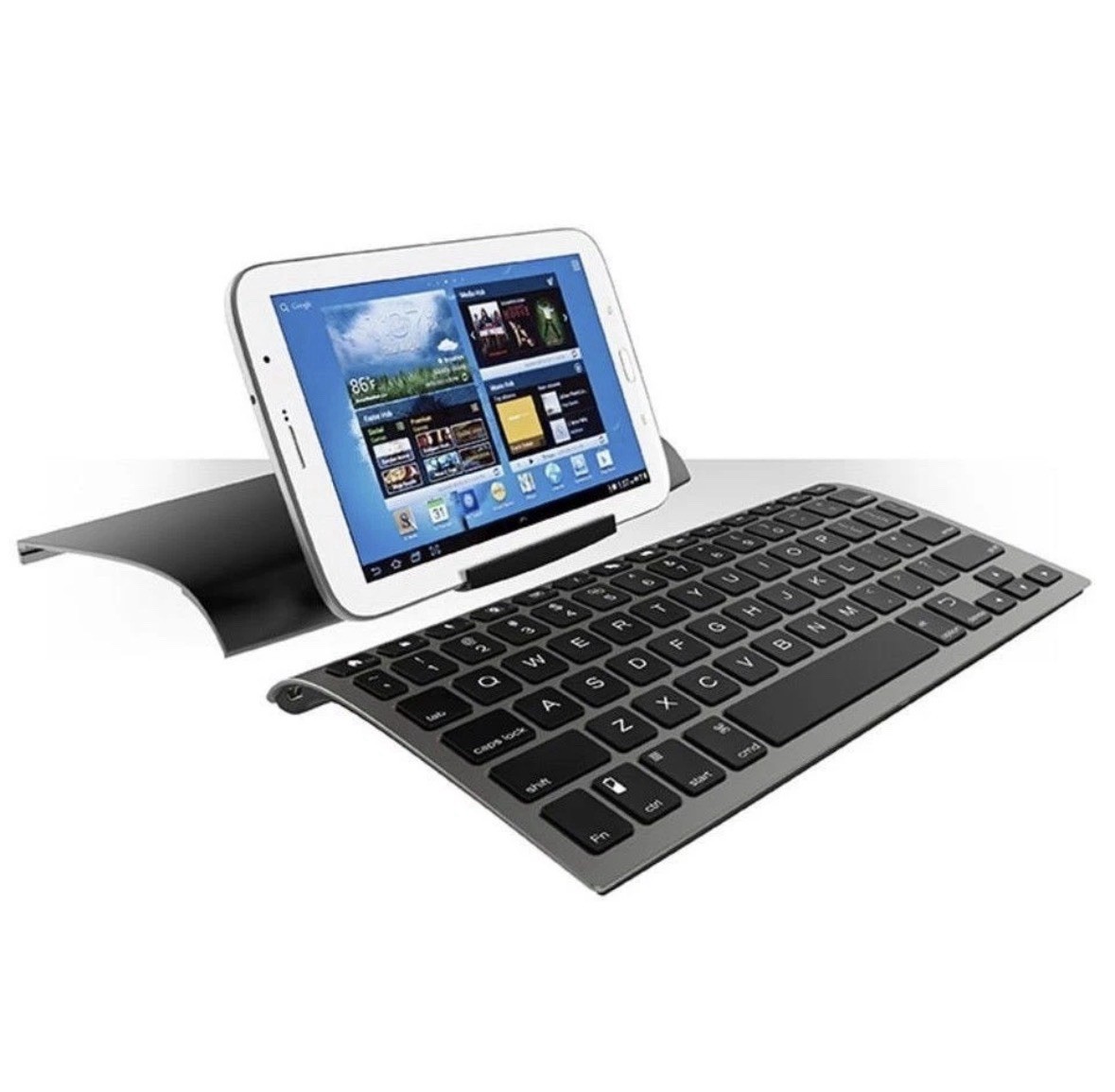 Zagg Connect Wired Micro USB Keyboard Case Stand for Android Tablets Black New