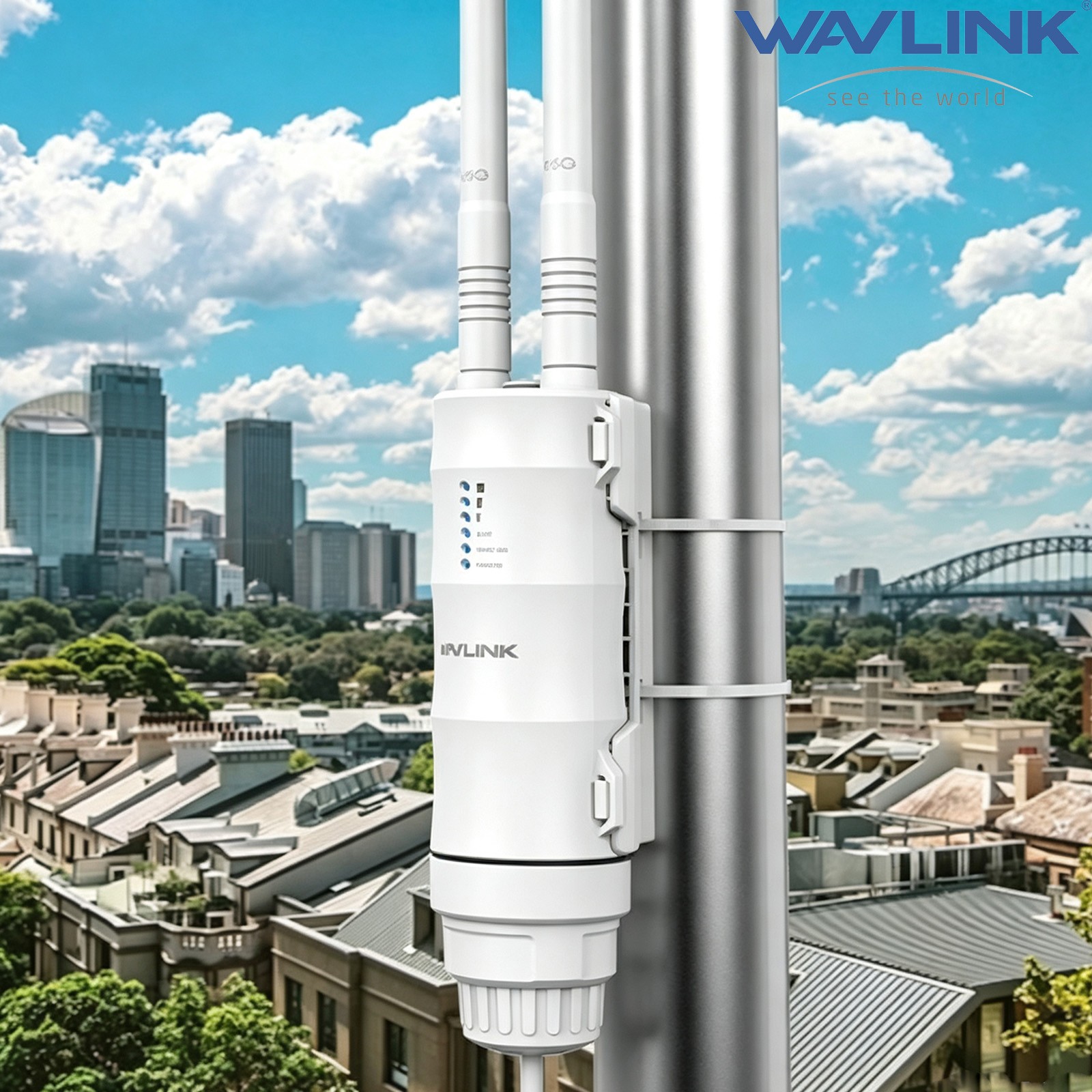 WAVLINK AC600 OUTDOOR WIFI EXTENDER ROUTER ACCESS POINT REPEATER UP TO 100METERS