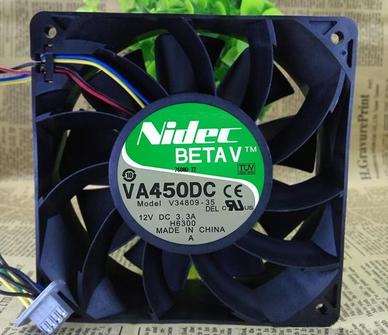 Nidec VA450DC V34809-35 DC 12V 3.3A 12038mm 12cm PWM Function Cooling Fan