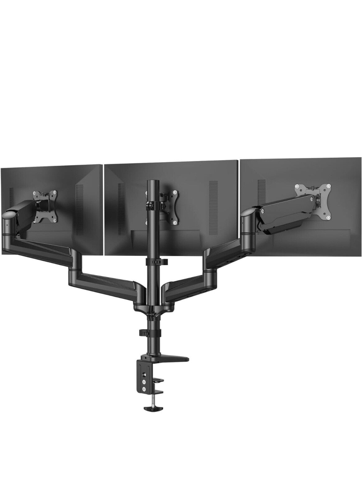 HUANUO Triple Monitor Mount for 17 to 32 inch Screens, Gas Spring Adjustment