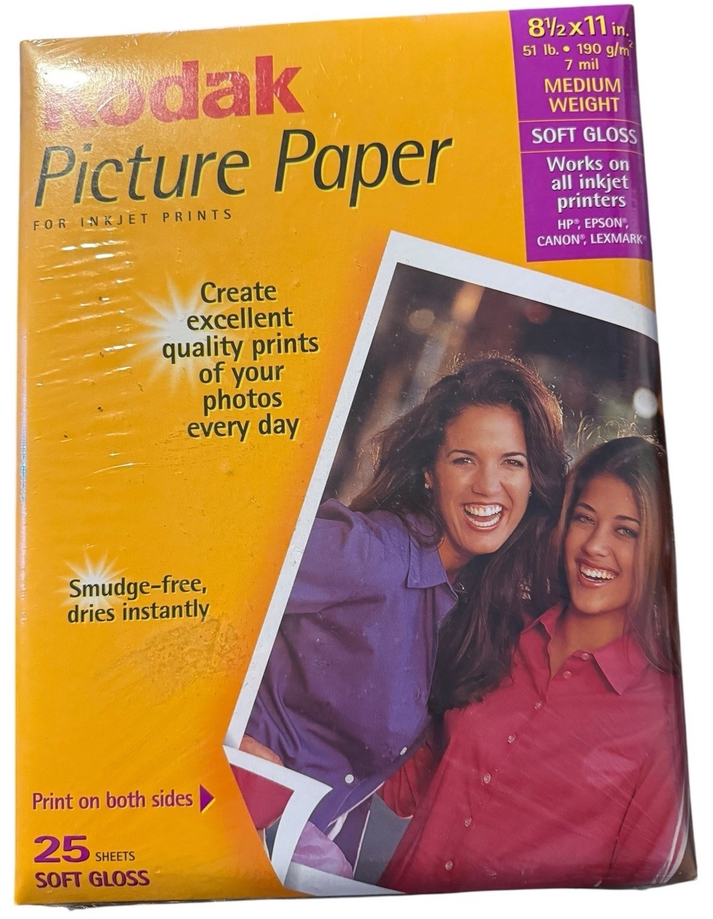 New Sealed Kodak Picture Photo Paper 8 1/2" x 11" Soft Gloss 25 Printer Sheets