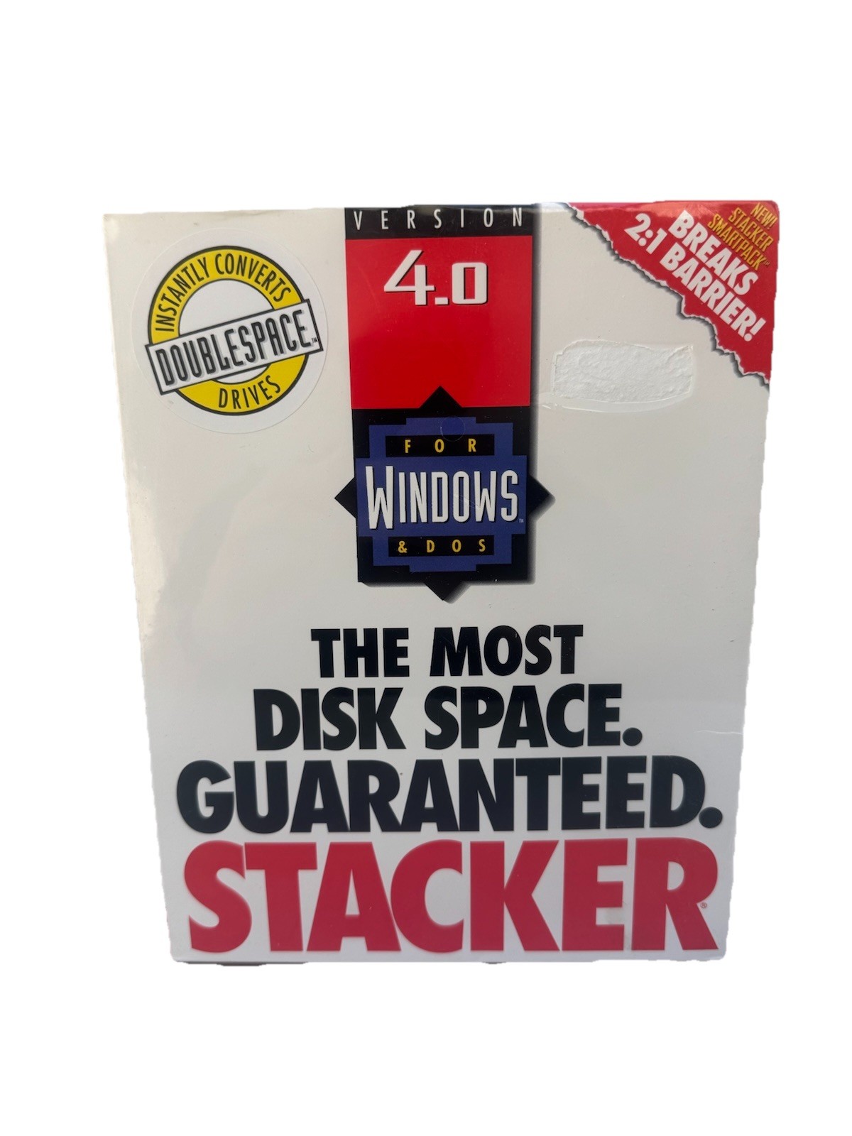 Stacker 4.0 For Windows & DOS (PC, 1994) NIB Big Box Vintage NEW SEALED