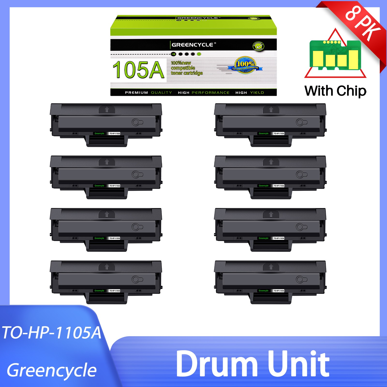8PK 1105A 105A Toner For HP LaserJet MFP 107a 107r 107w 135a 135w 137fnw 137fwg