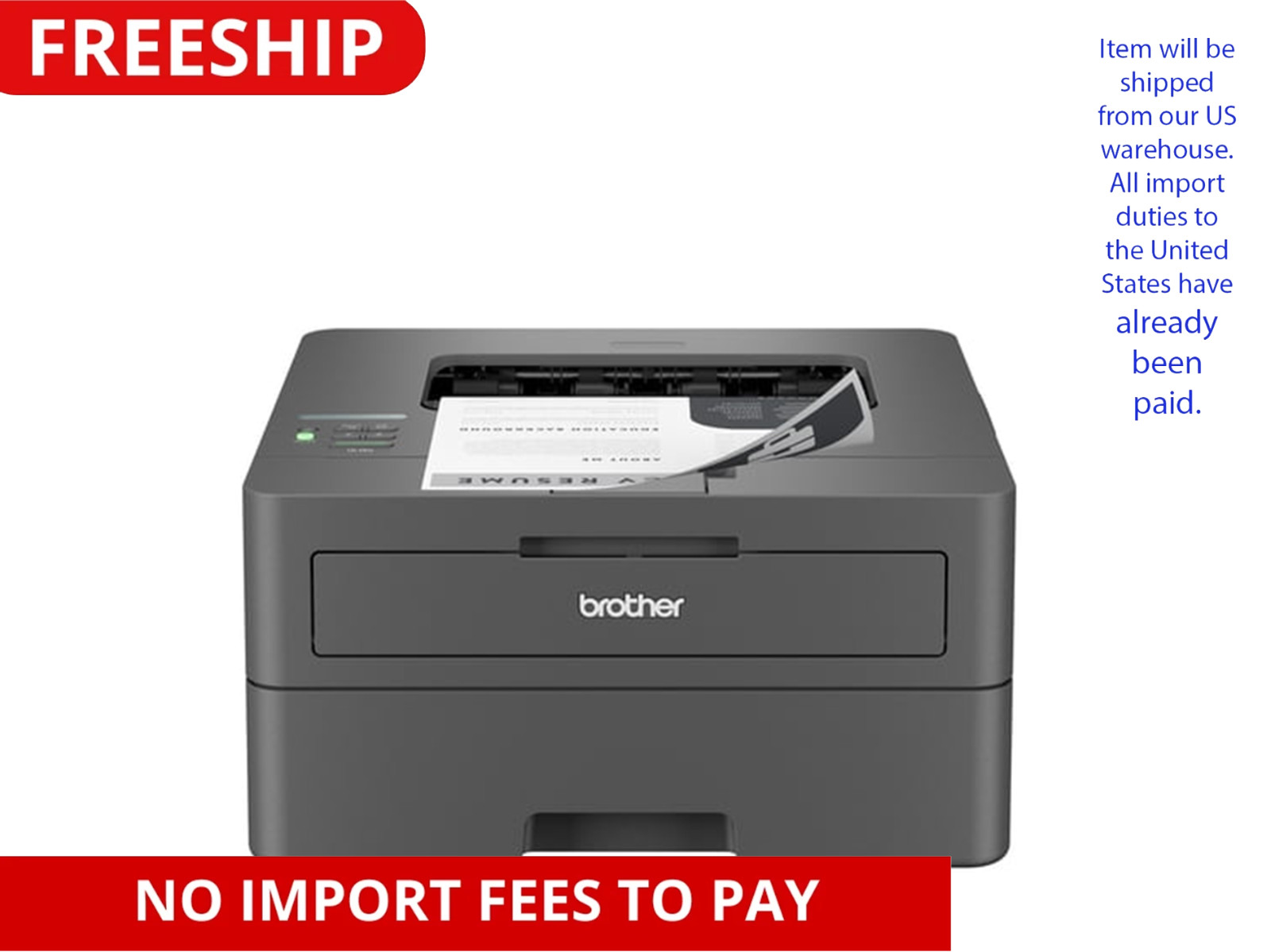 HL-L2420DW Wireless Compact Monochrome Laser Printer with Duplex, Mobile Printin