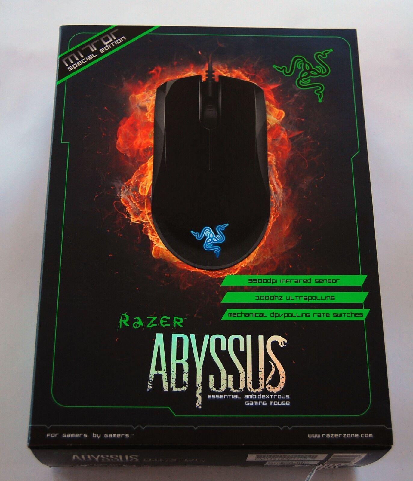 Razer Abyssus MIRROR  Ultra Rare SPECIAL EDITION Gaming Mouse NEW Never Used