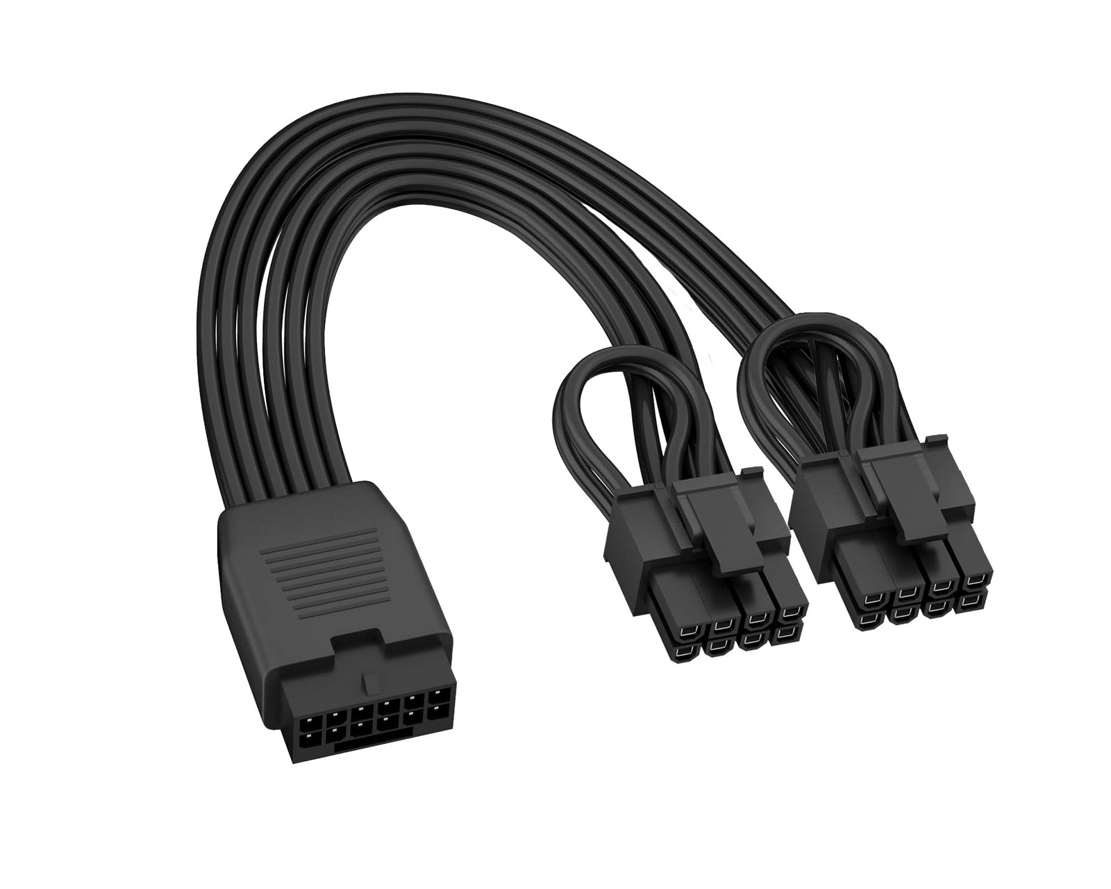 12VHPWR Cable Extension 20cm 16 Pin 12+4 Female To Dual 8 Pin 6+2 Male PCIe