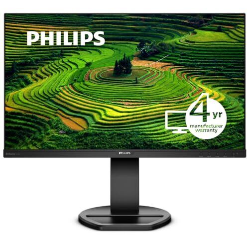 PHILIPS 241B8QJEB/17 24” Monitor, FHD IPS Panel, VGA, DVI, DP, HDMI, USB-Hub,...