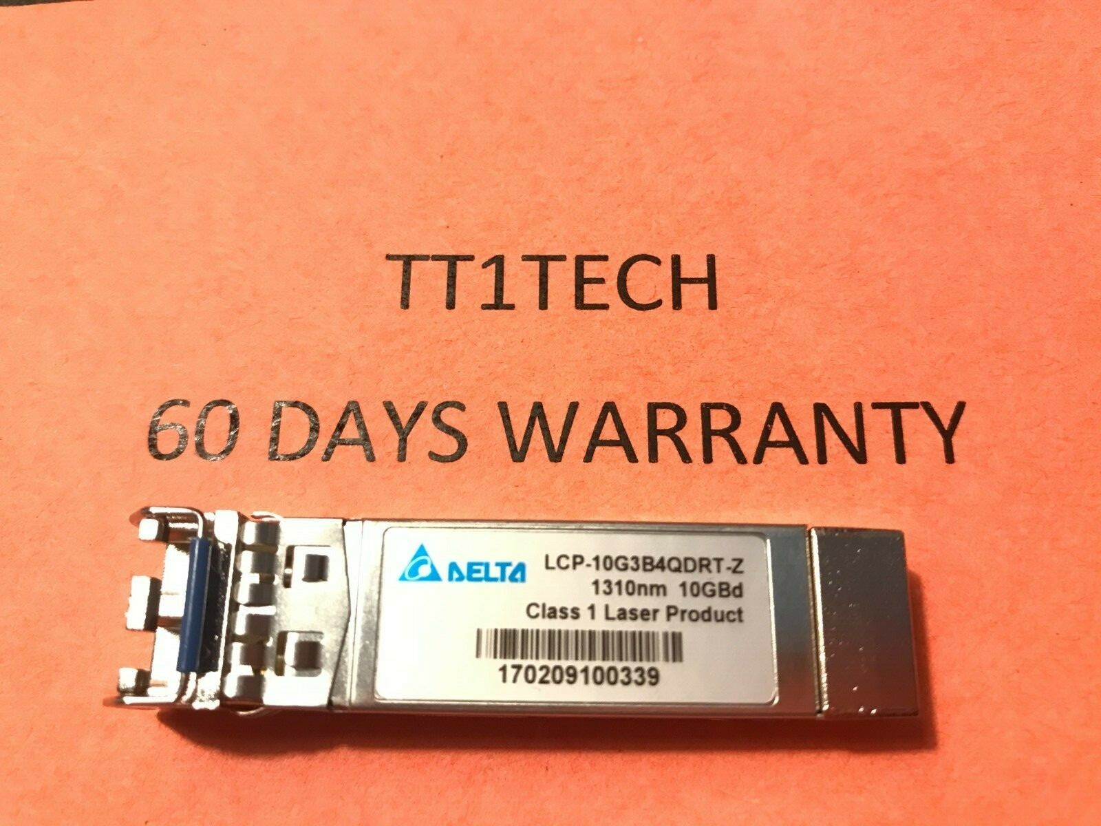 Delta Electronics 10Gb LR SFP+ 10 km 1300nm SMF 10GBASE-LR LCP-10G3B4QDRT-Z 