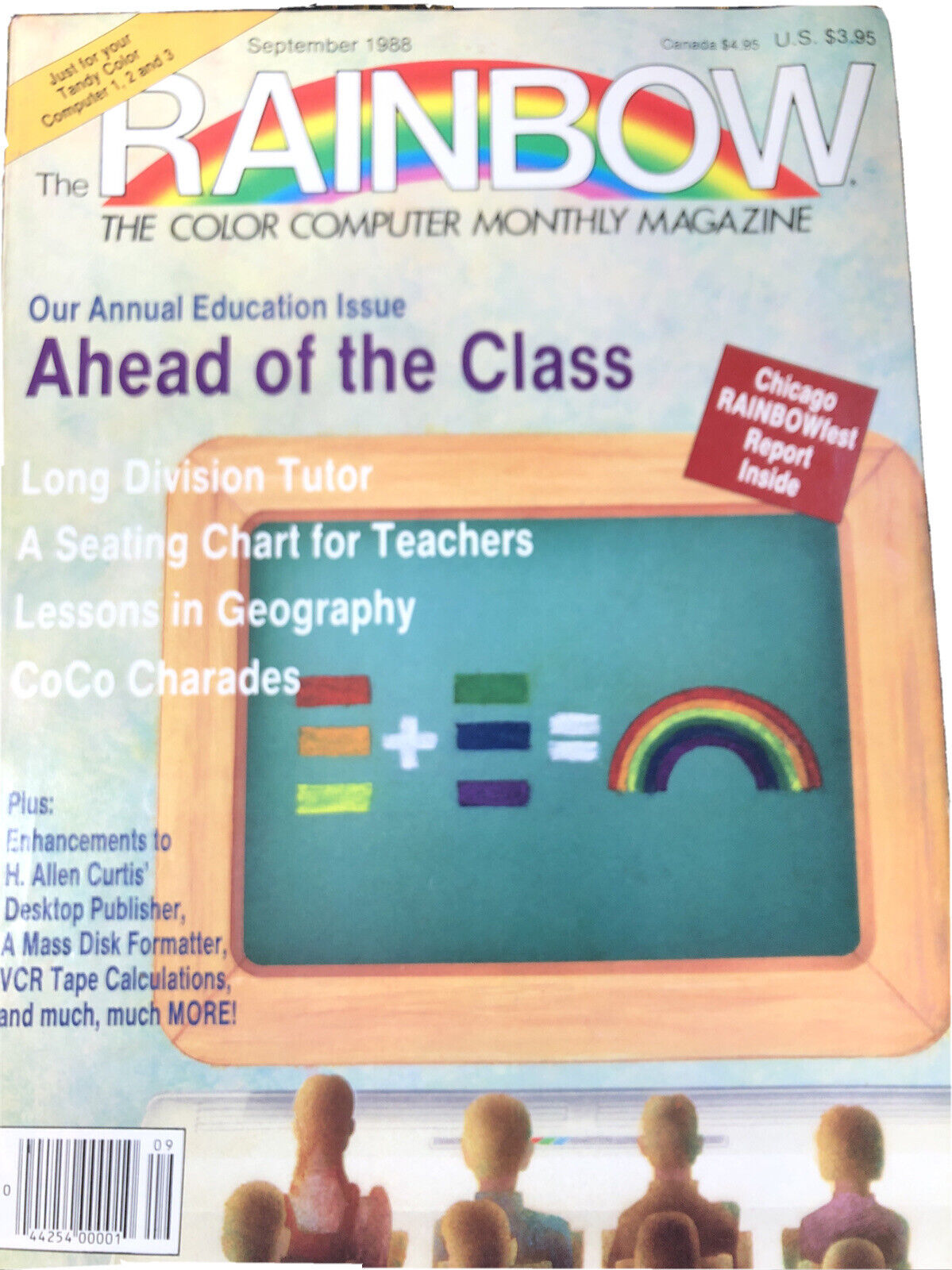 Rainbow Magazine for Tandy Color Computer September 1988 VG Condition 