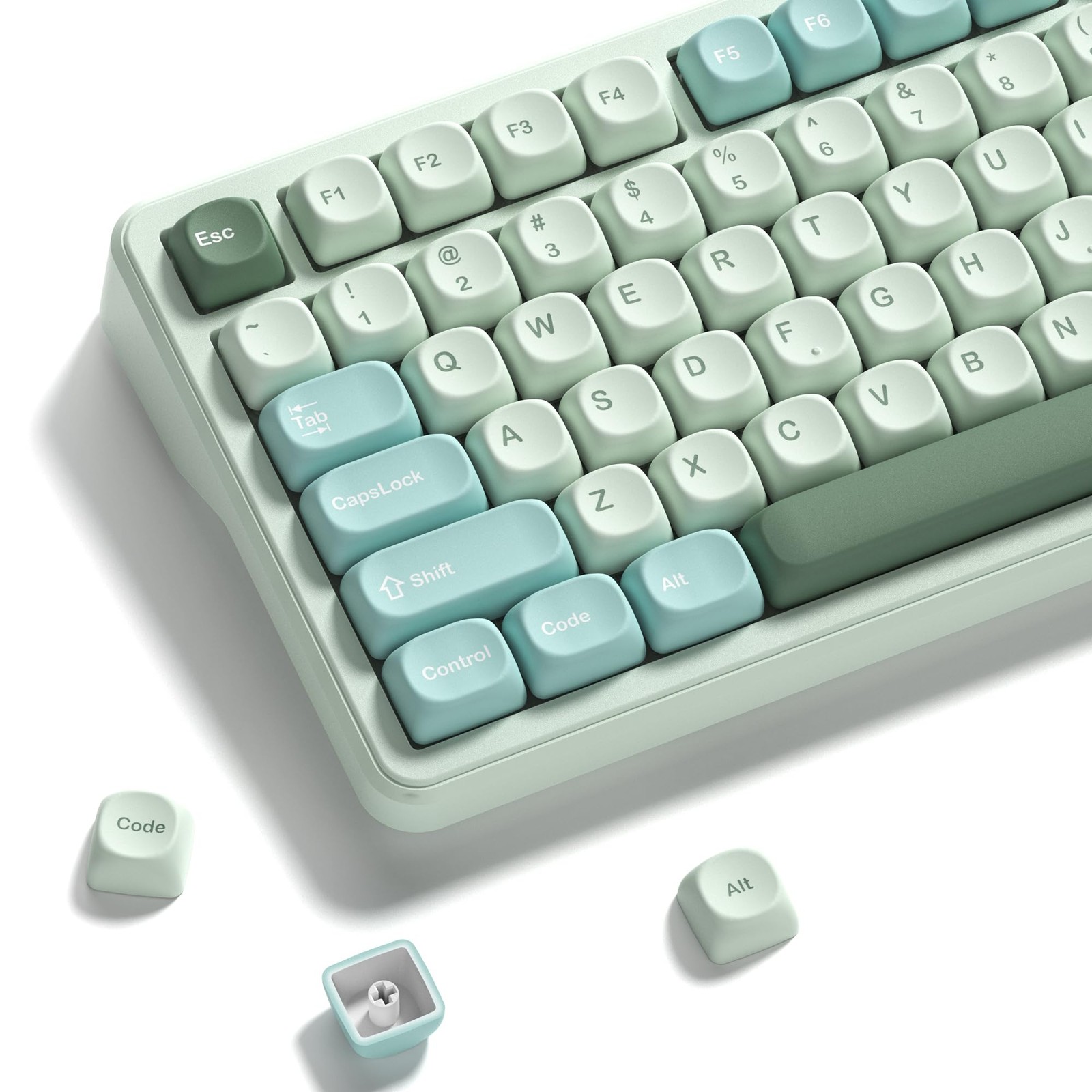 Dye Sublimation PBT Keycap for Mechanical Keyboard, MOA Profile, 126 Keys, Cu...